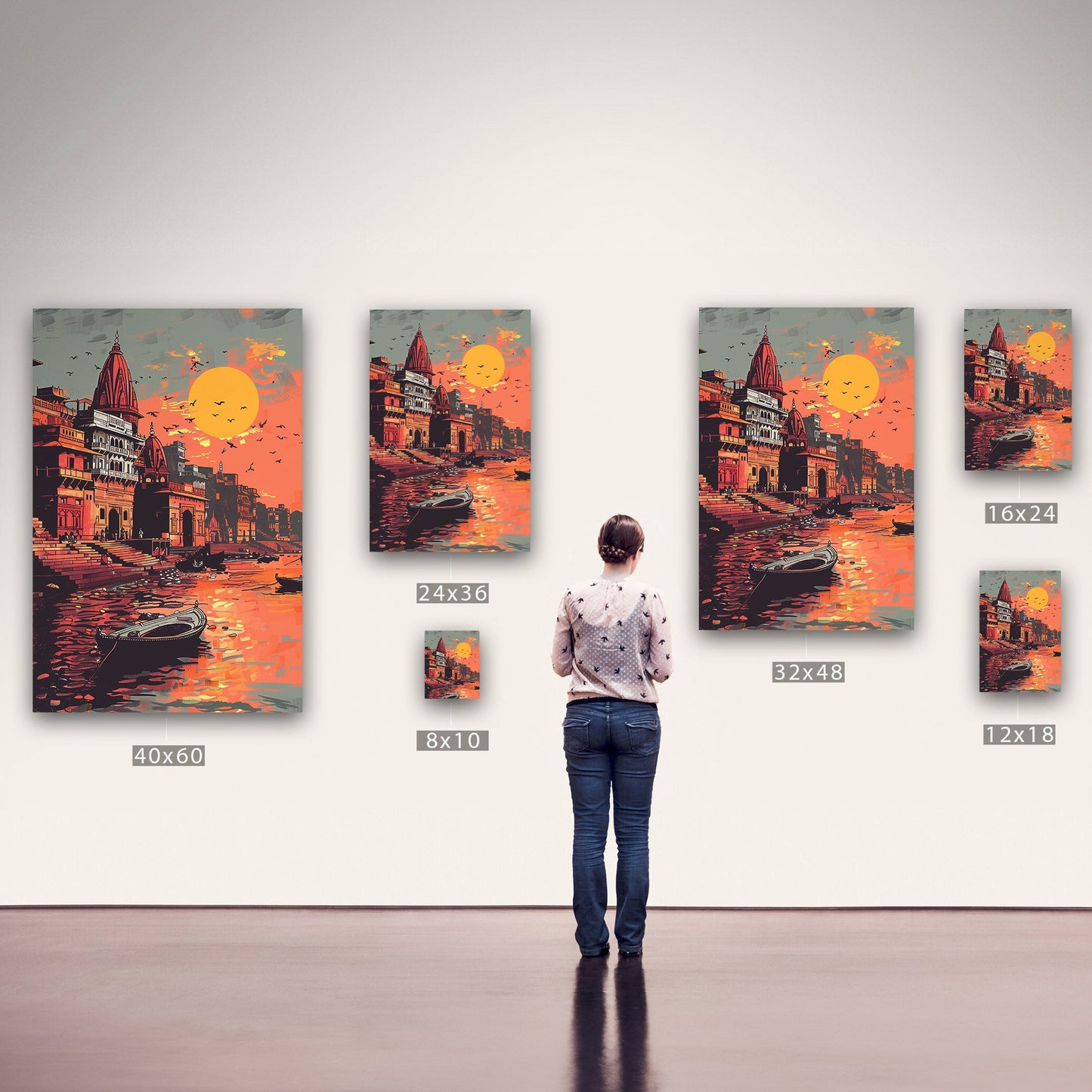 Vibrant Banaras Ghat illustration - Cultural Oasis