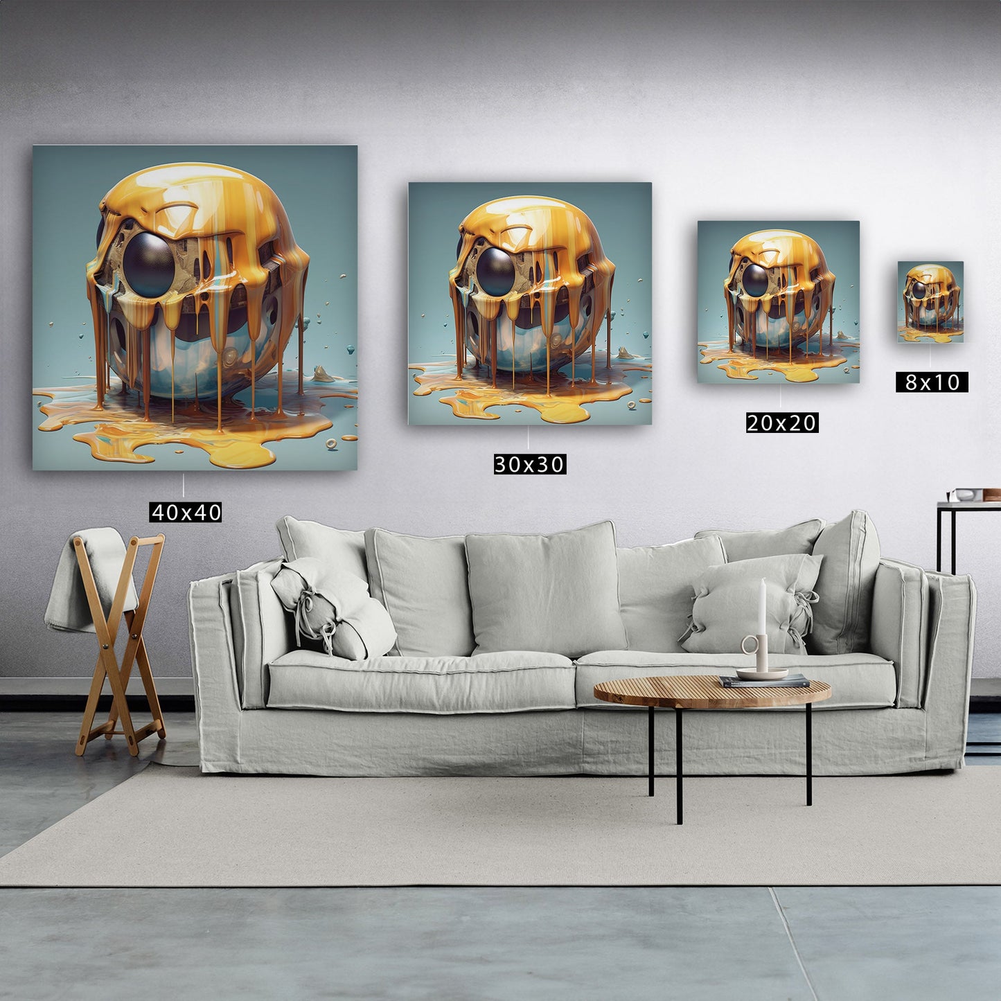 Abstract surreal artwork with melting objects - Enigmatic Essence