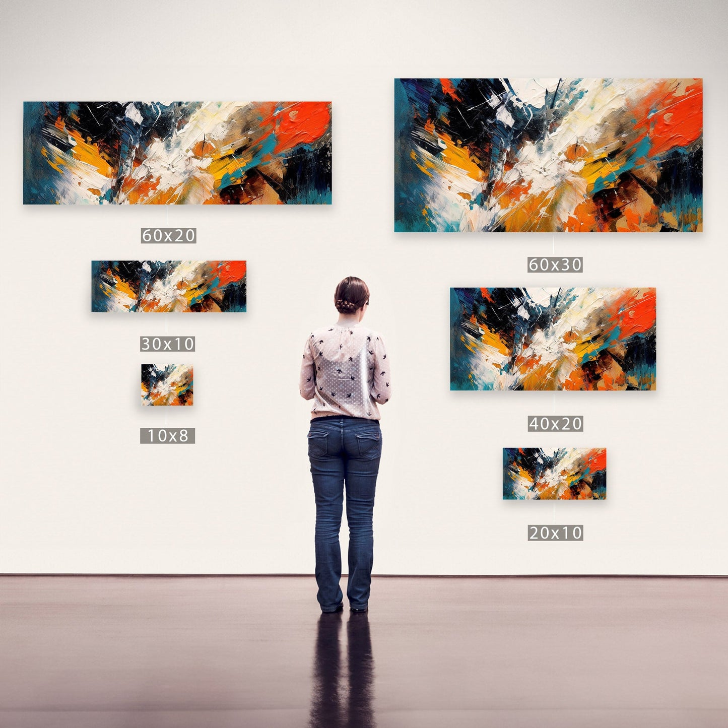 Abstract elegance with mesmerizing painterly brush strokes - Enchanting Aura