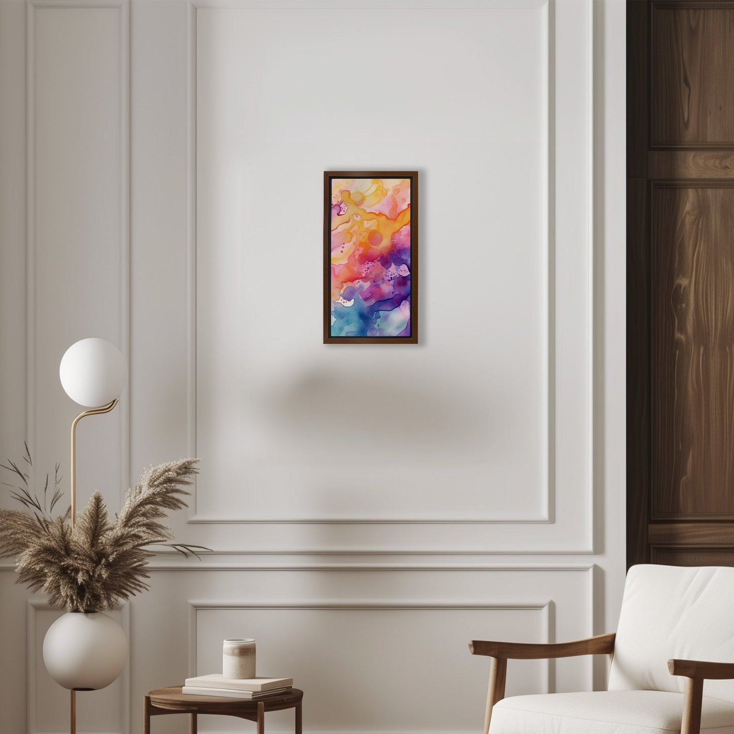 Abstract watercolor art with vibrant colors