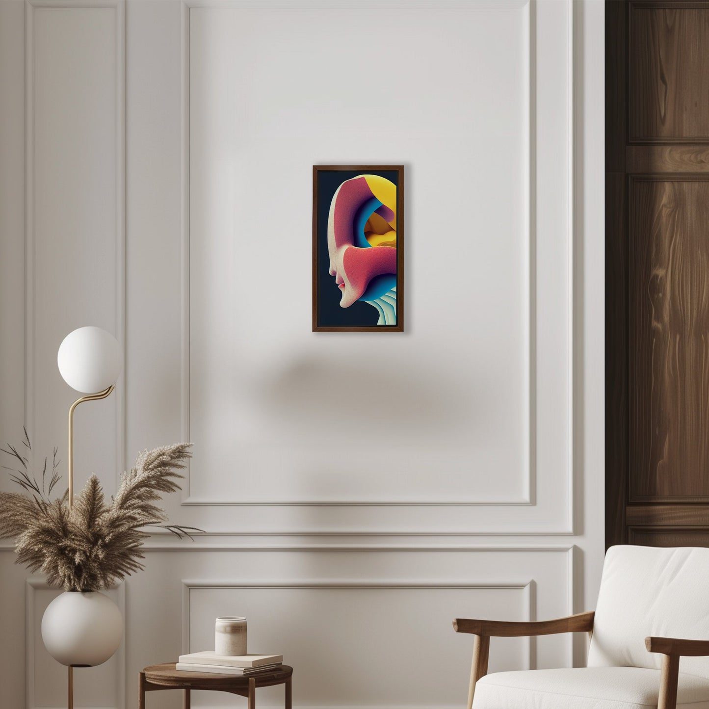 Abstract chaos meets midcentury charm - Vibrant Chaos Unleashed
