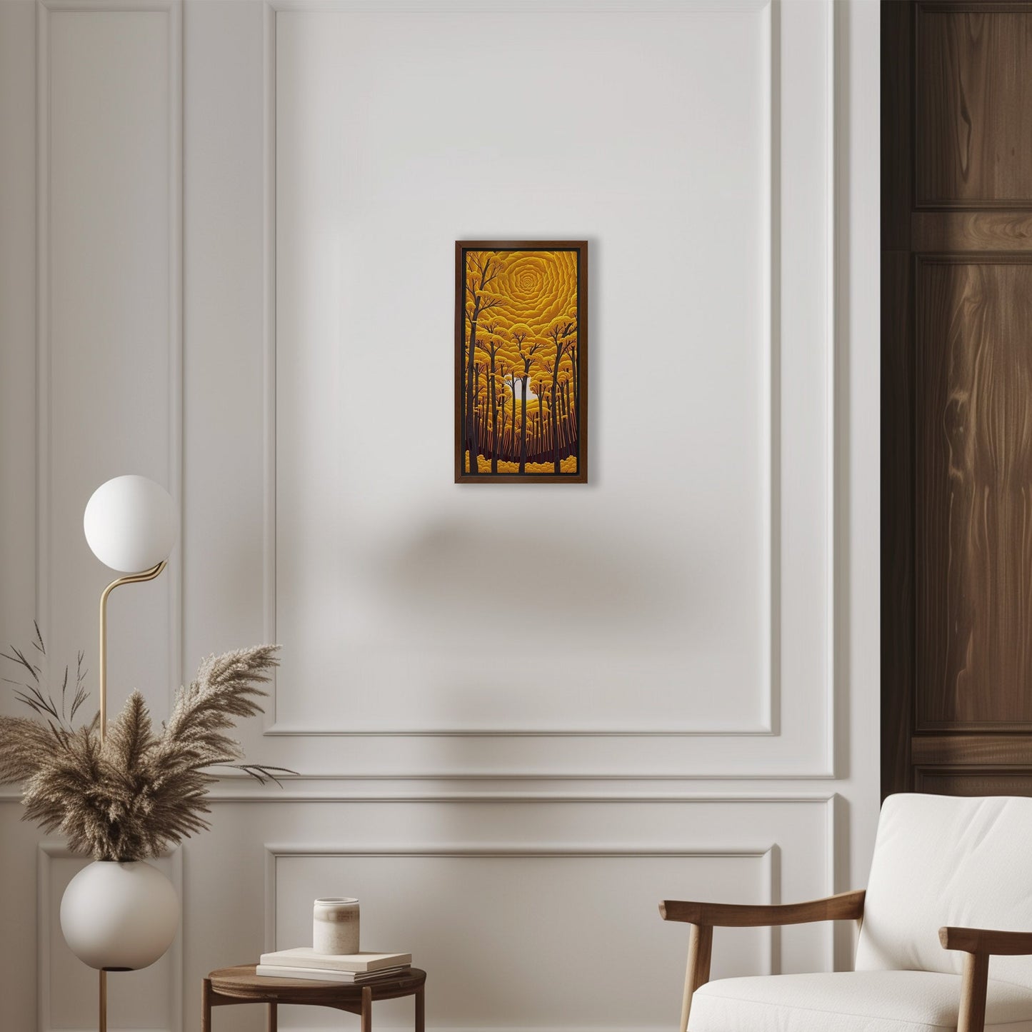 Romantic Stylized Painting of Autumn Woods - Ethereal Golden Woods: A Romance