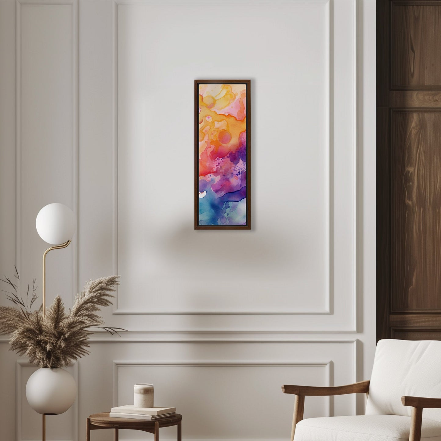 Abstract watercolor art with vibrant colors