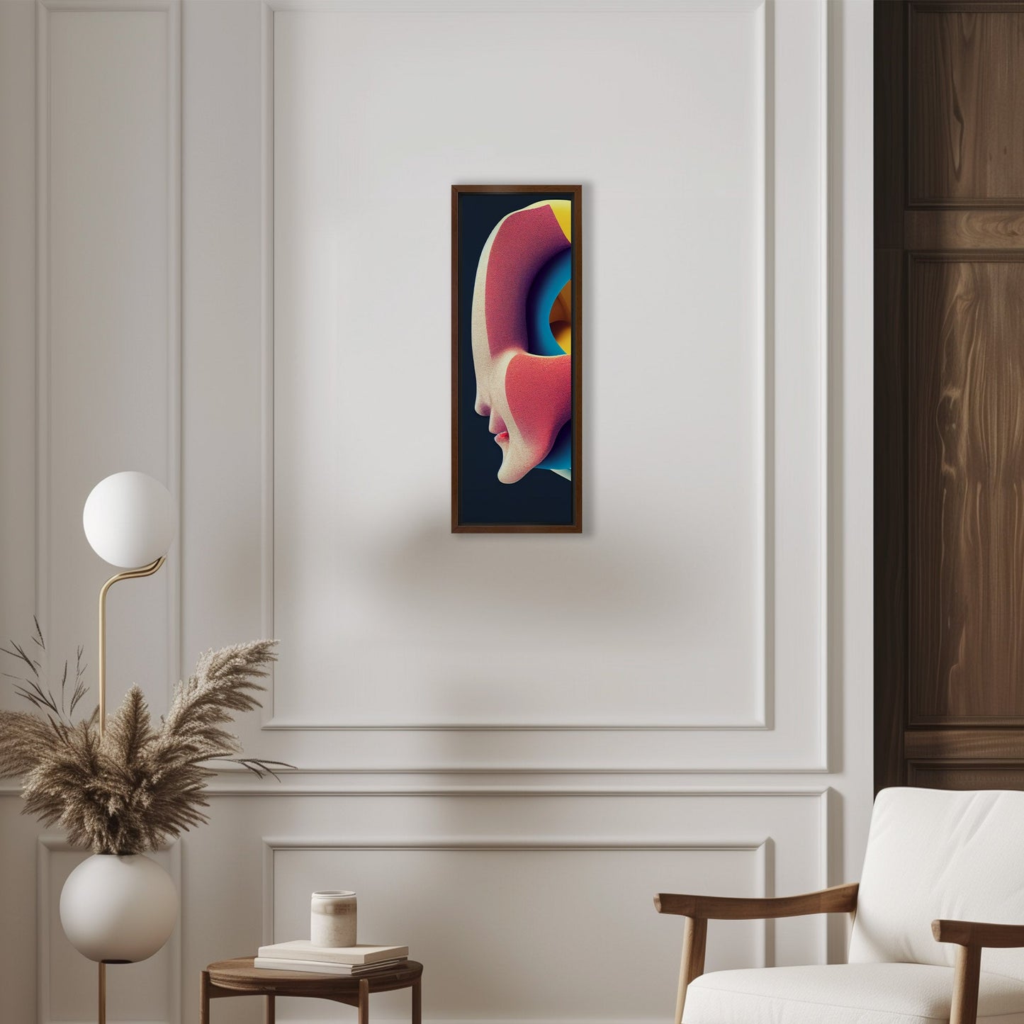 Abstract chaos meets midcentury charm - Vibrant Chaos Unleashed