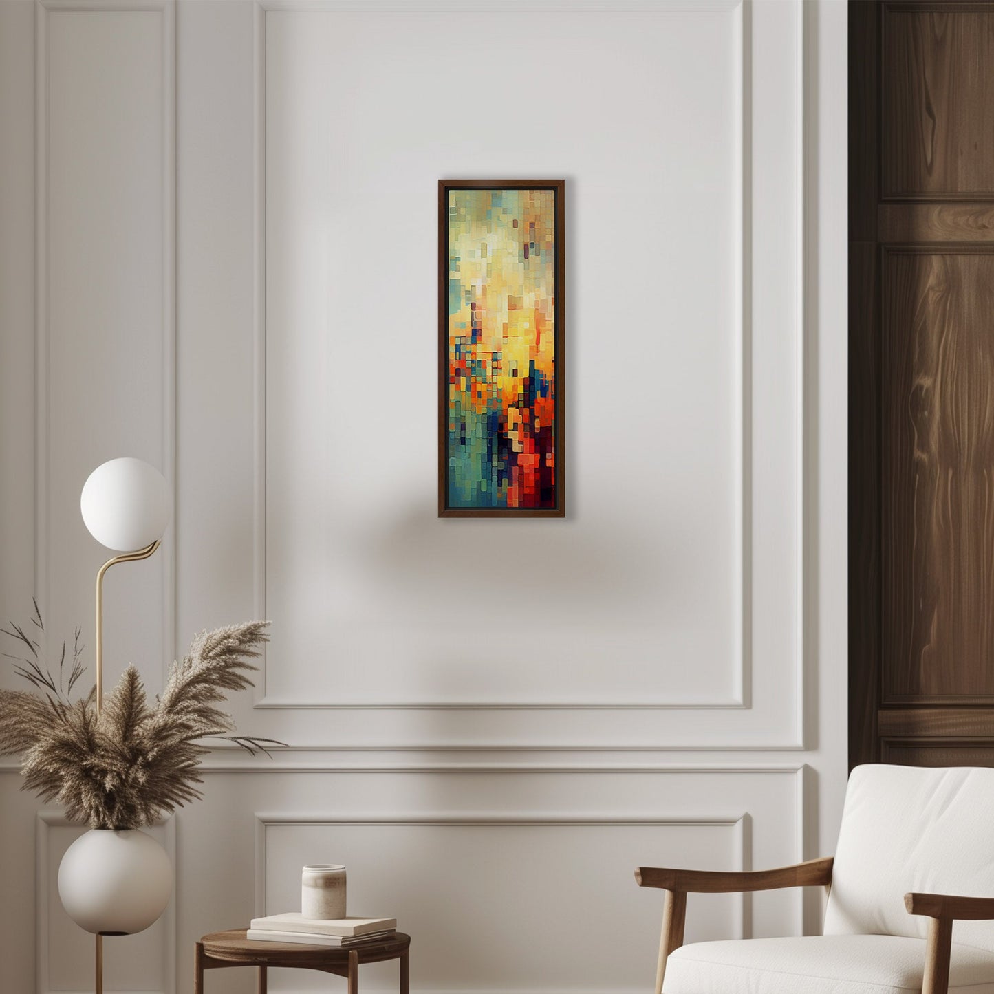 Pixelated mosaic retro abstract patterned geometric - Mesmerizing Modern Elegance