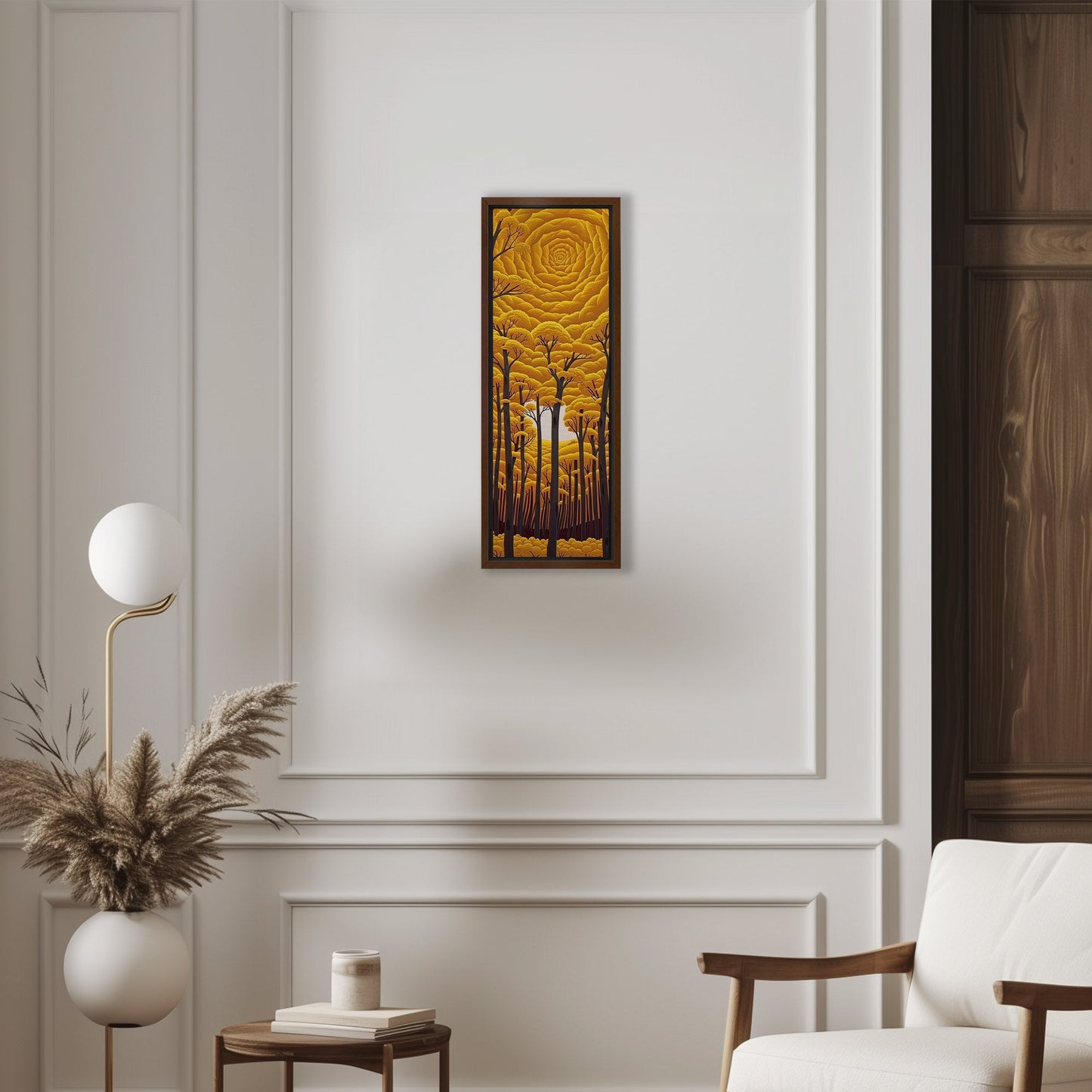 Romantic Stylized Painting of Autumn Woods - Ethereal Golden Woods: A Romance