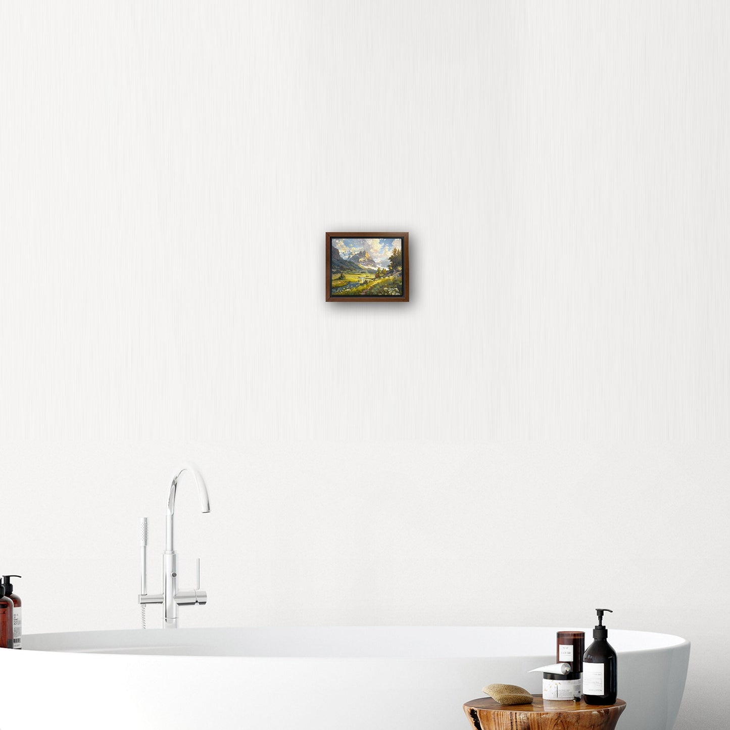 Vibrant landscape oil painting capturing nature's essence - Enriched Elegance