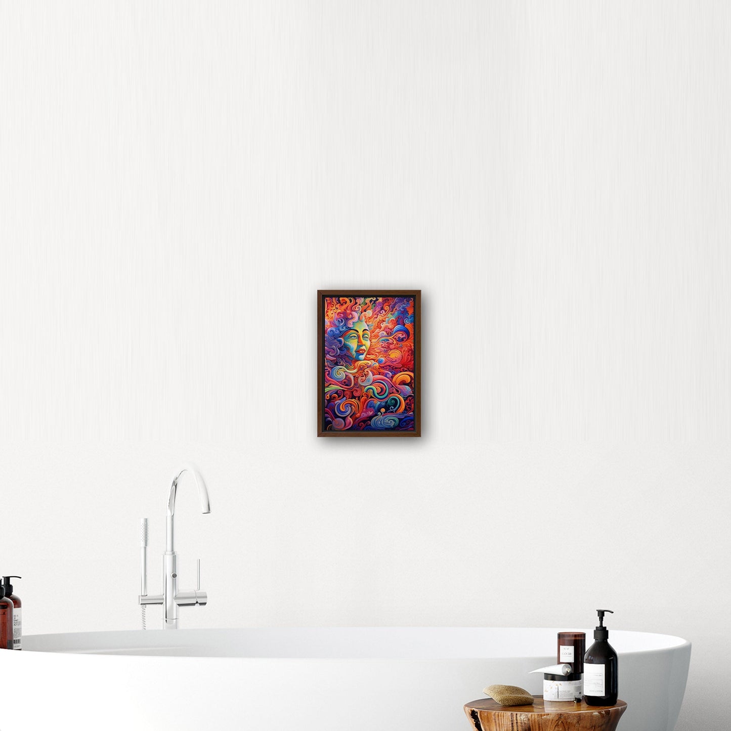 Psychedelic abstract airbrush painting of Vibrant Ebony - Enigmatic Revolution