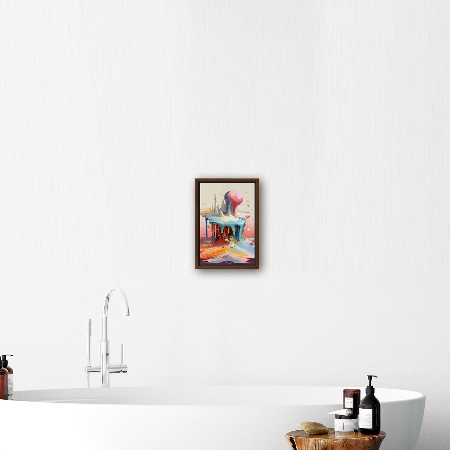 Abstract, surreal, dreamlike art with melting shapes - Enigmatic Elegance