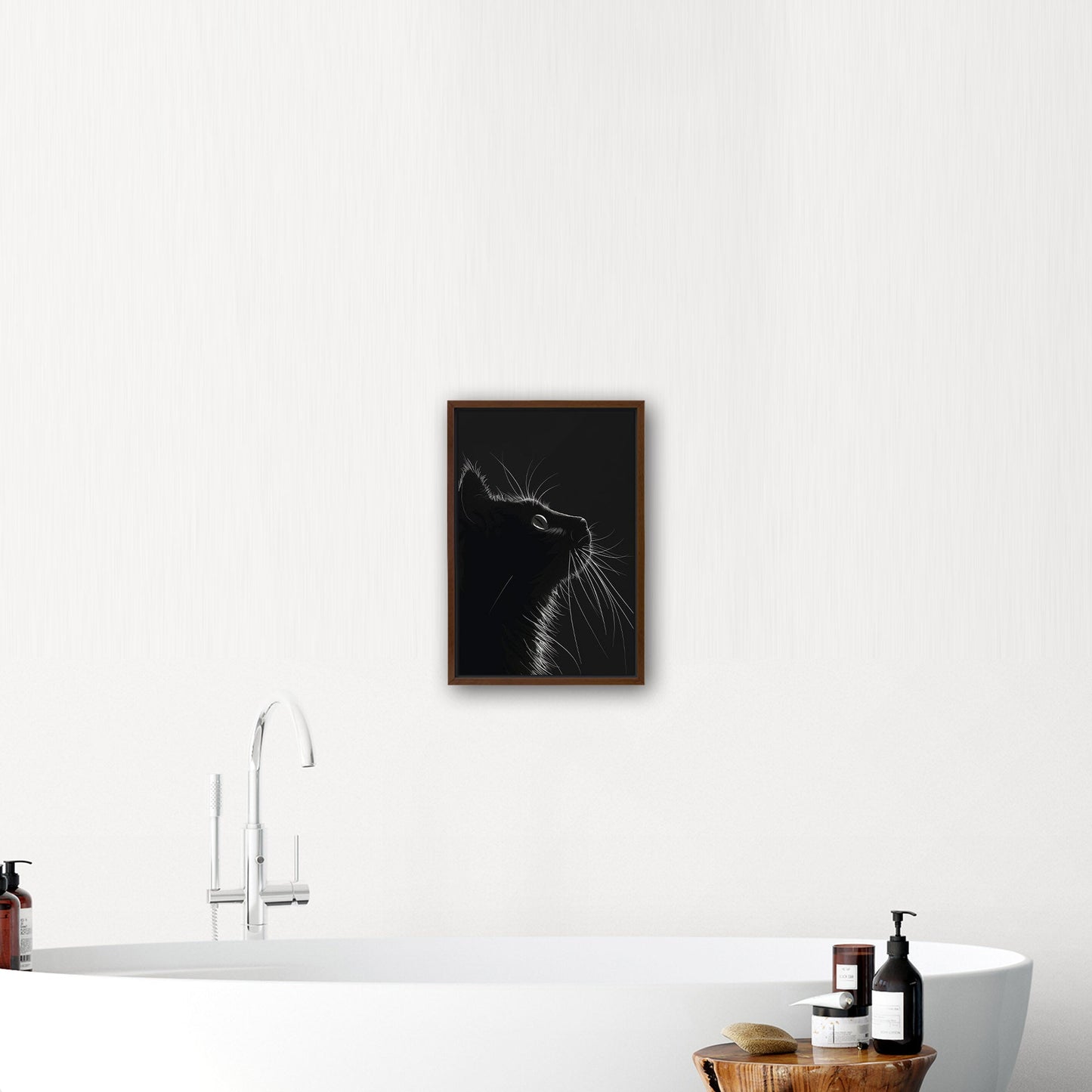 Minimalistic Cat Wall Art - Enchanting Elegance