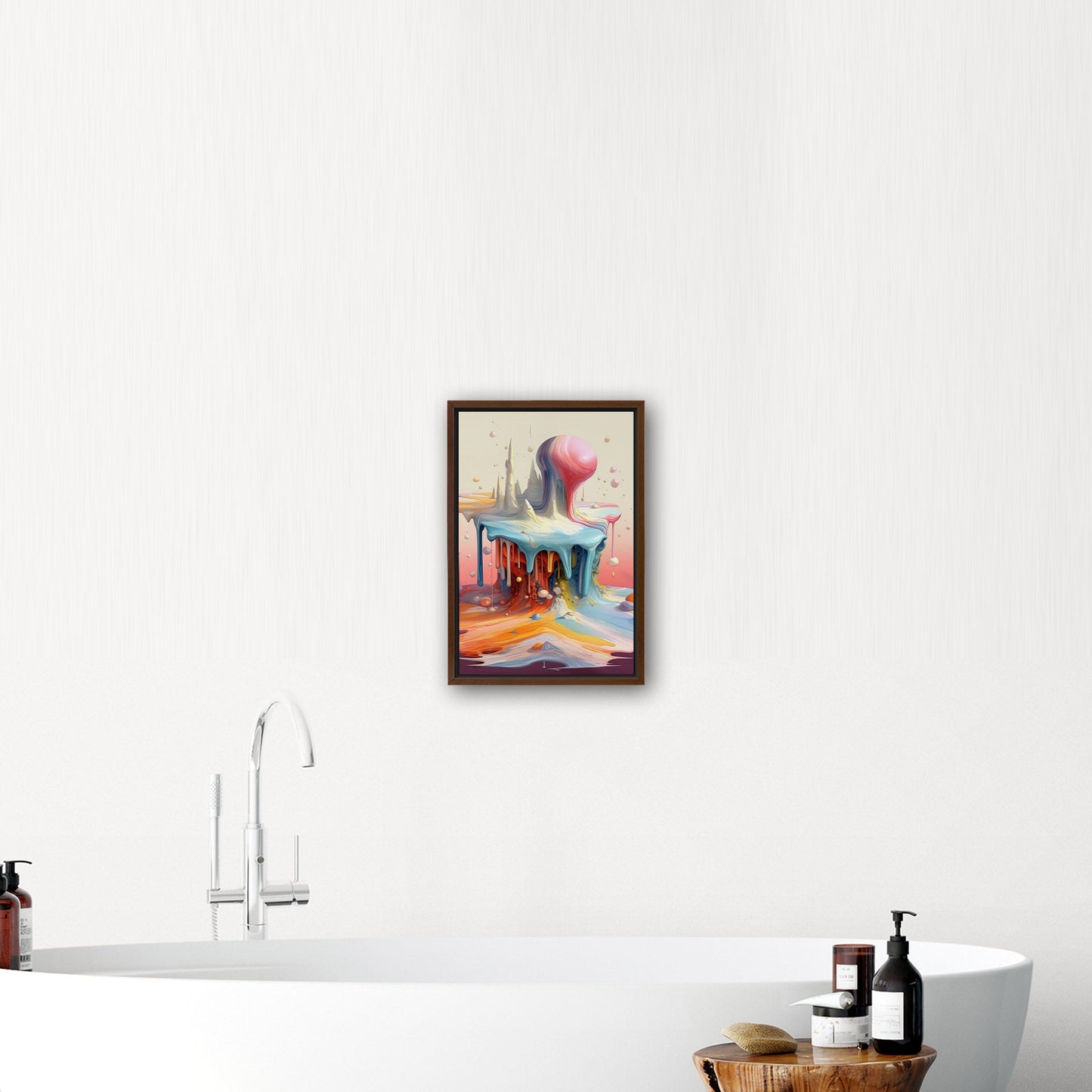 Abstract, surreal, dreamlike art with melting shapes - Enigmatic Elegance