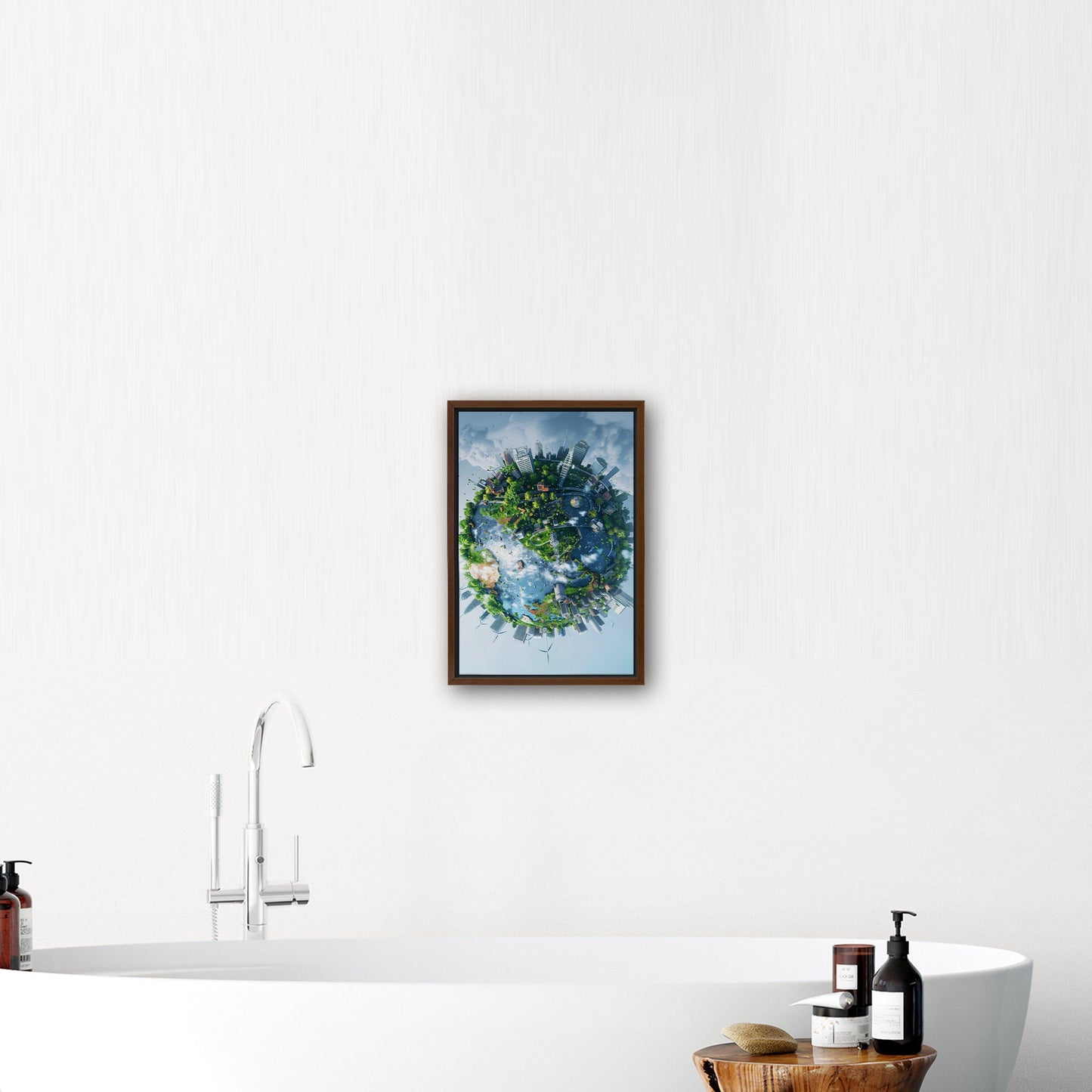 Captivating Earth View with Intricate Buildings - Magnificent City Canvas