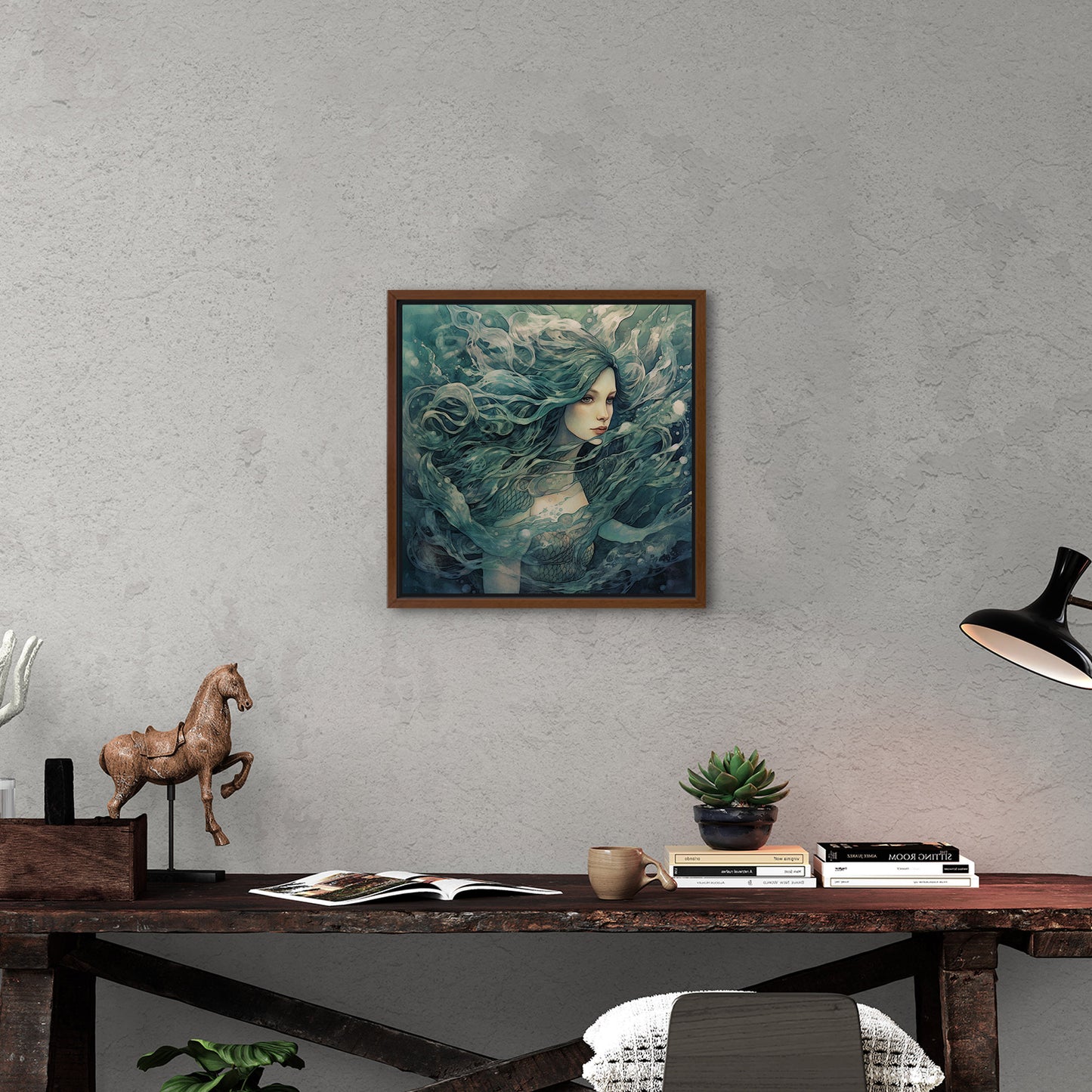 Enchanting mermaid swimming in mystical ocean - Serene Siren