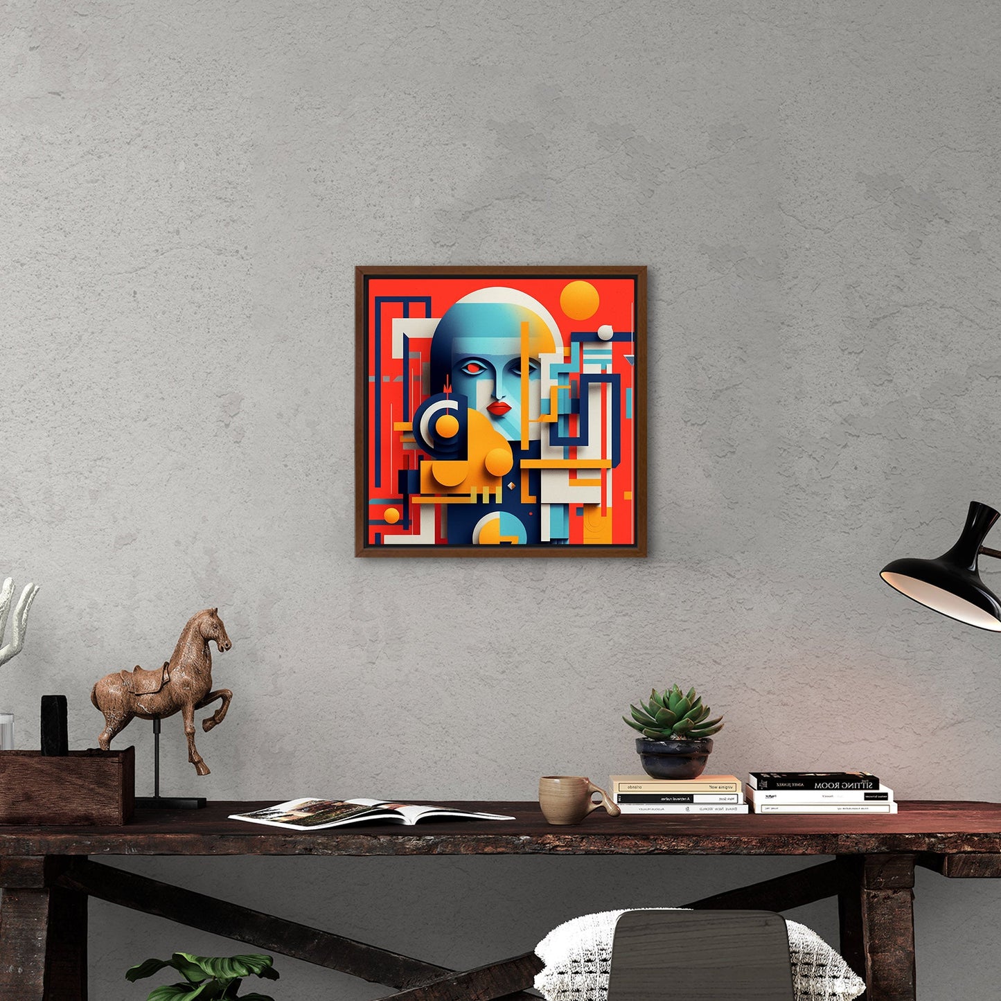 Vibrant art piece with bold graphic design and typography - Eclectic Energy
