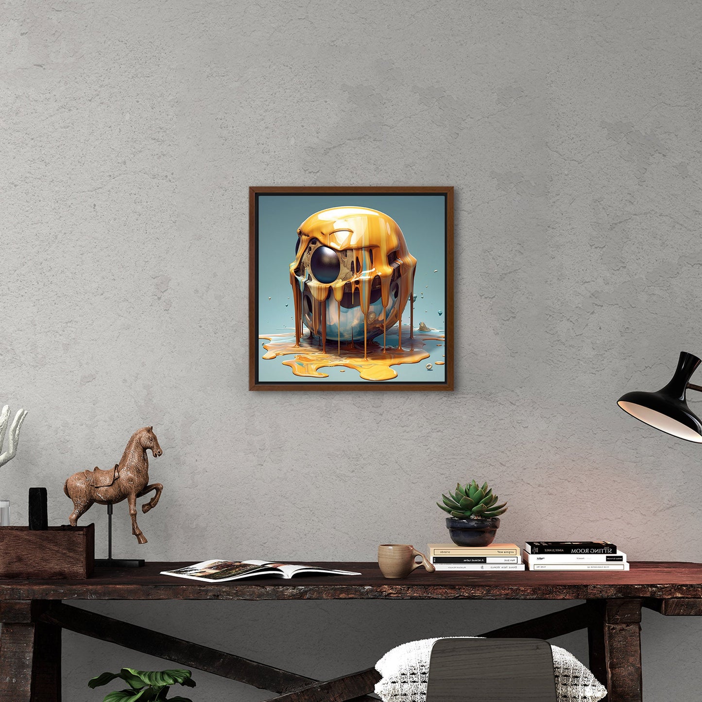 Abstract surreal artwork with melting objects - Enigmatic Essence