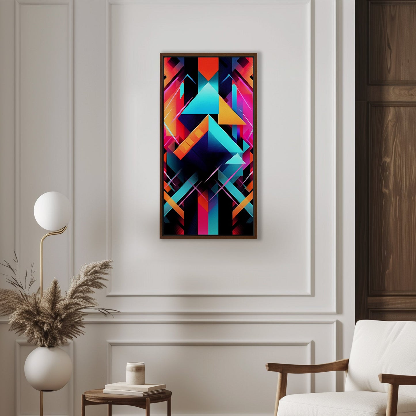 Bold neon geometric shapes - Electric Oasis