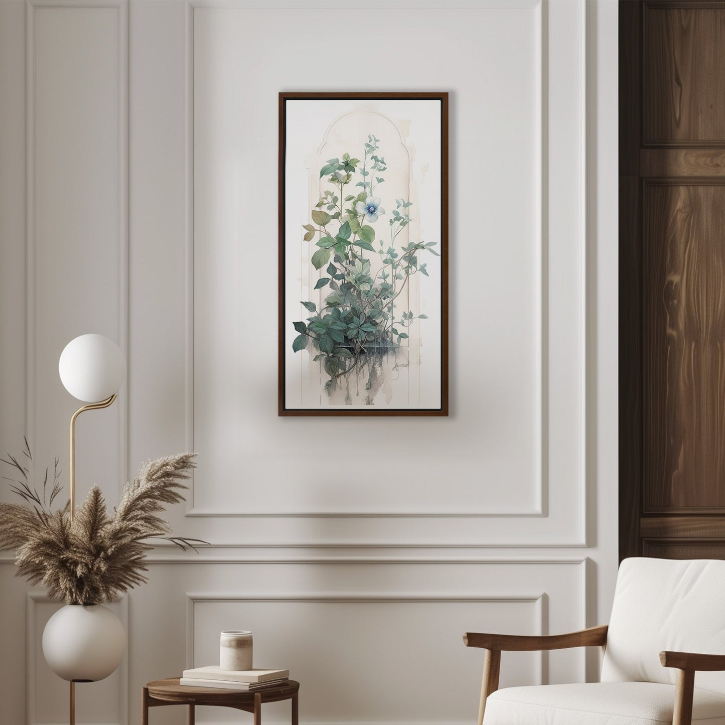 Watercolor Painting of Blue Wildflower