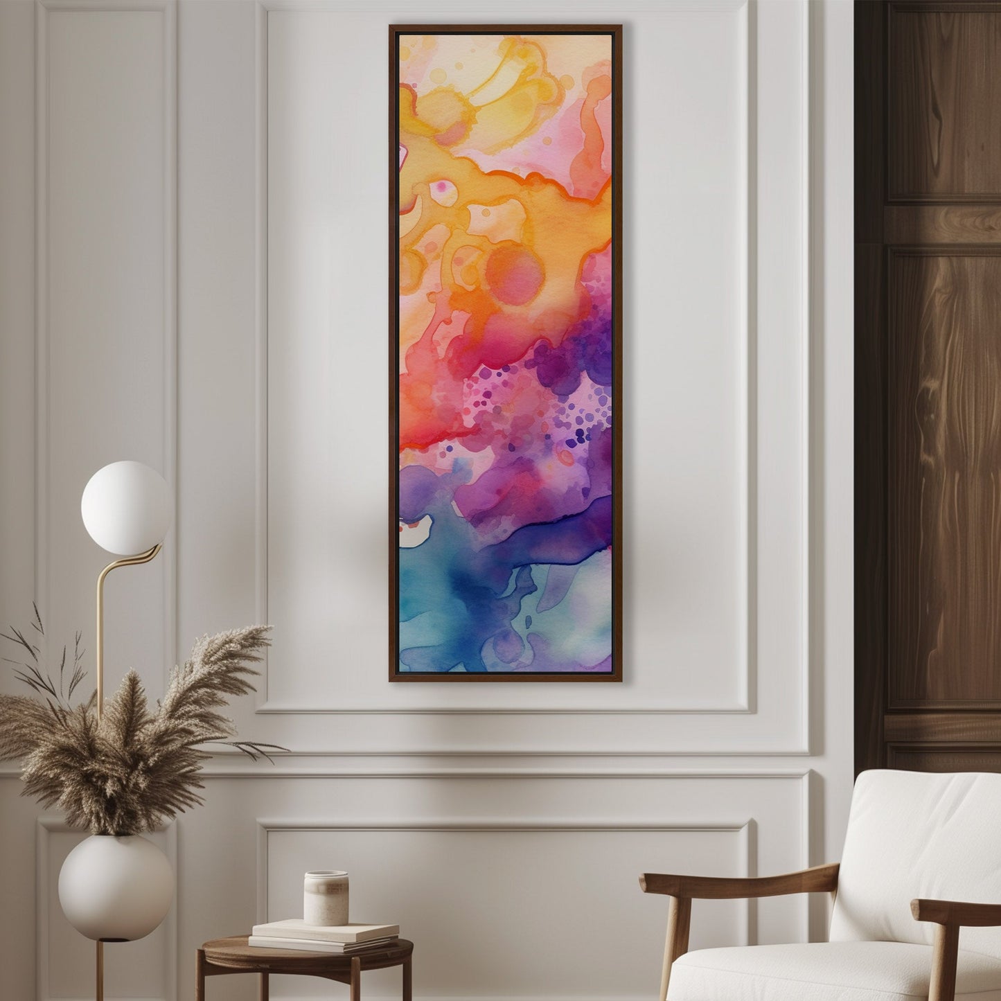 Abstract watercolor art with vibrant colors
