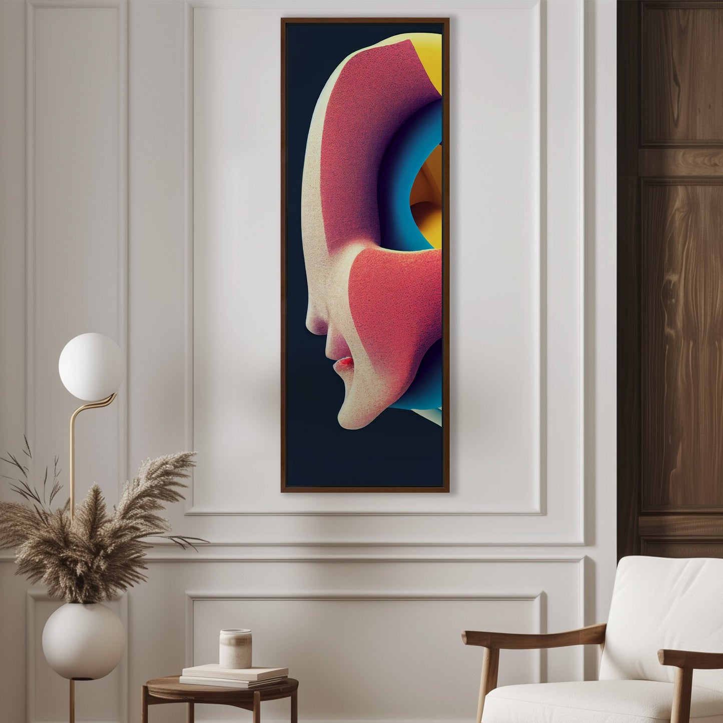 Abstract chaos meets midcentury charm - Vibrant Chaos Unleashed