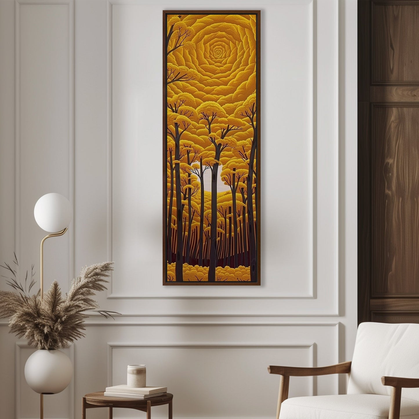 Romantic Stylized Painting of Autumn Woods - Ethereal Golden Woods: A Romance
