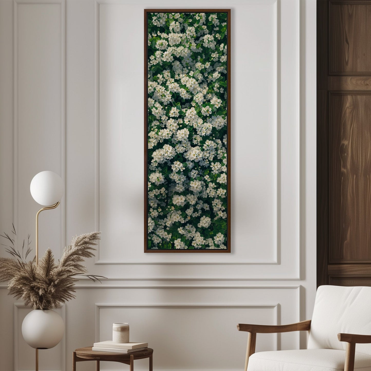 Field of White Flowers - Tranquil Oasis