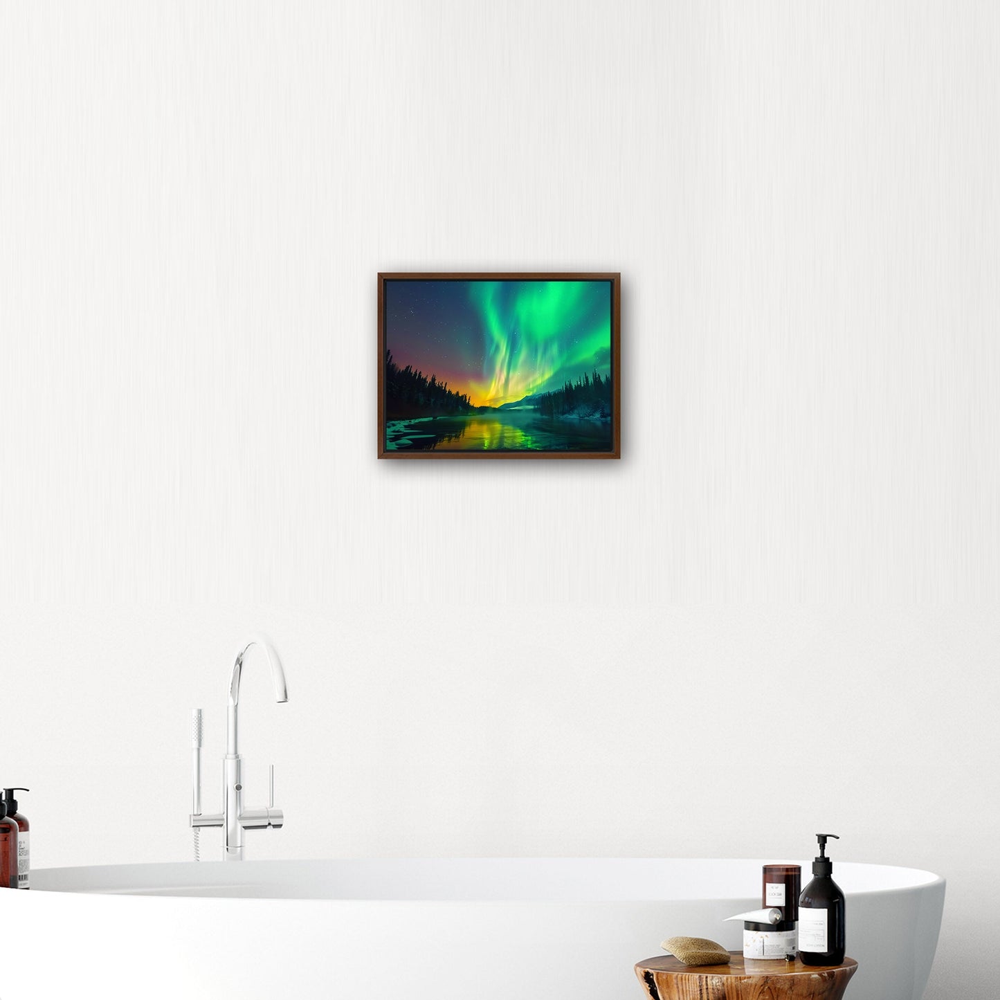Shimmering Aurora Borealis Wall Art - Enchanted Ethereal Vision