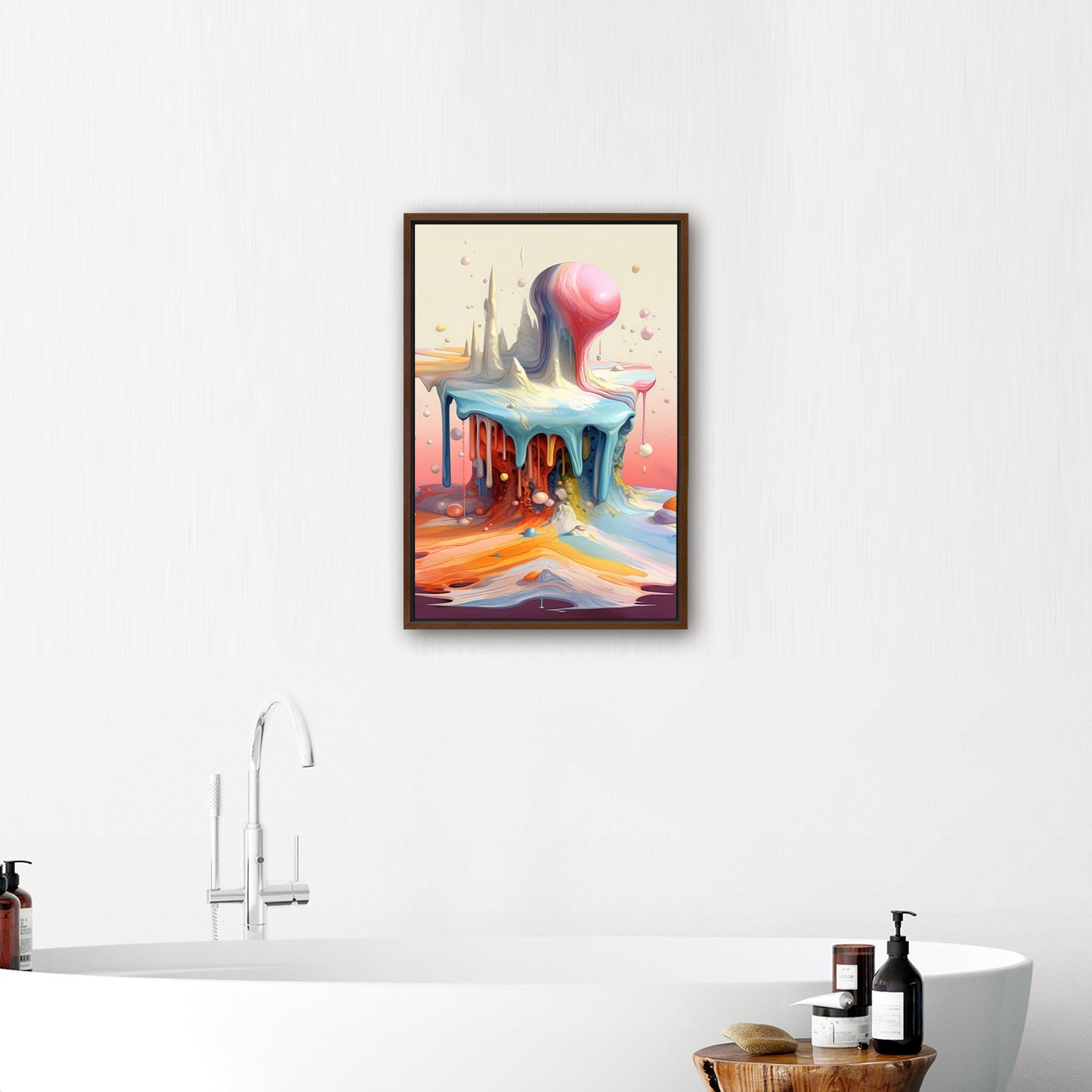 Abstract, surreal, dreamlike art with melting shapes - Enigmatic Elegance