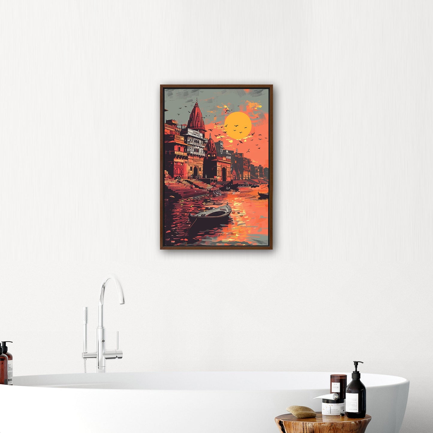 Vibrant Banaras Ghat illustration - Cultural Oasis