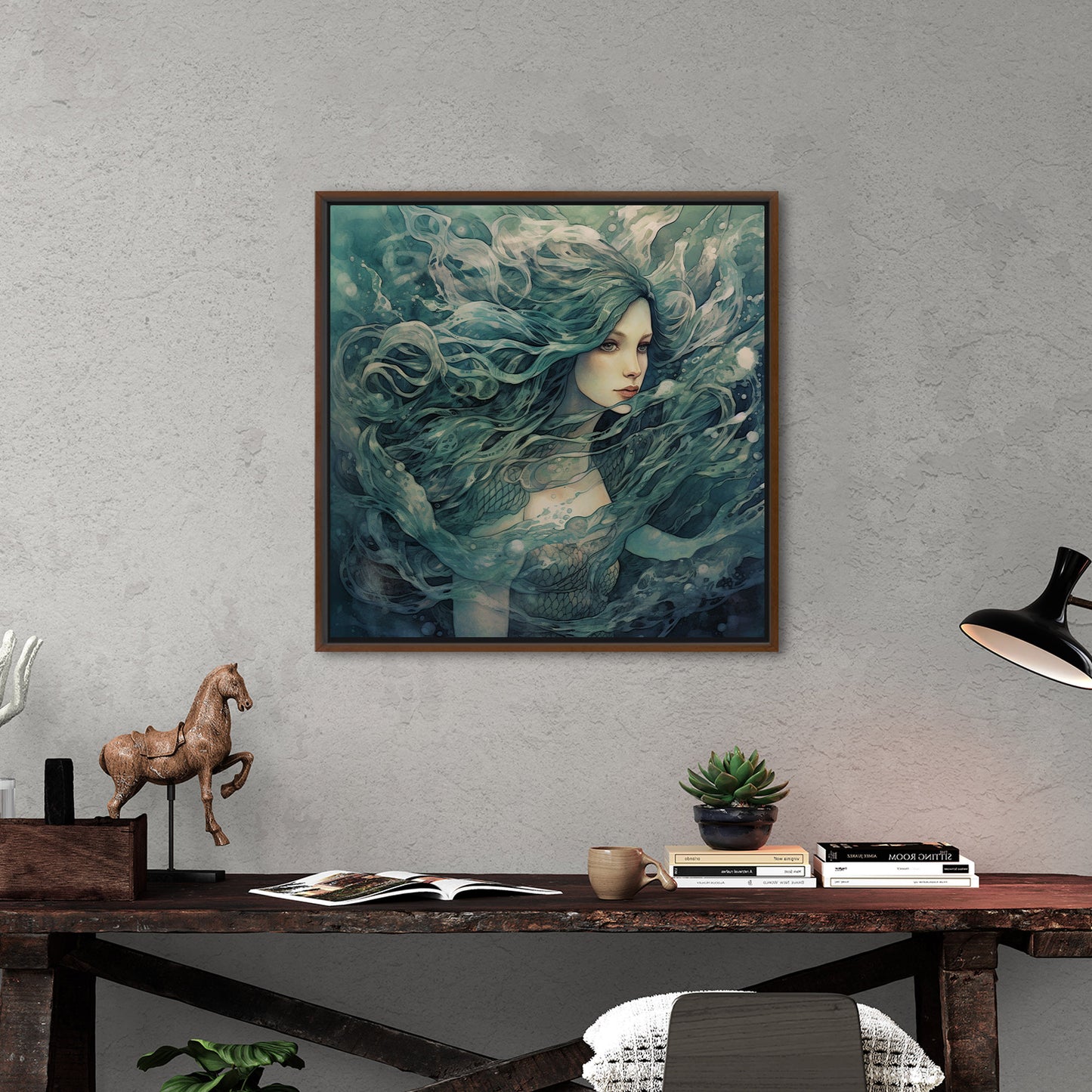 Enchanting mermaid swimming in mystical ocean - Serene Siren