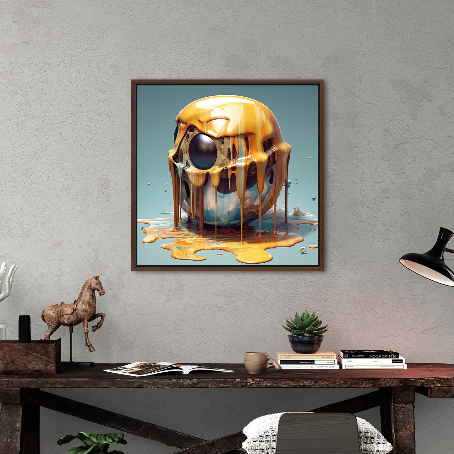 Abstract surreal artwork with melting objects - Enigmatic Essence