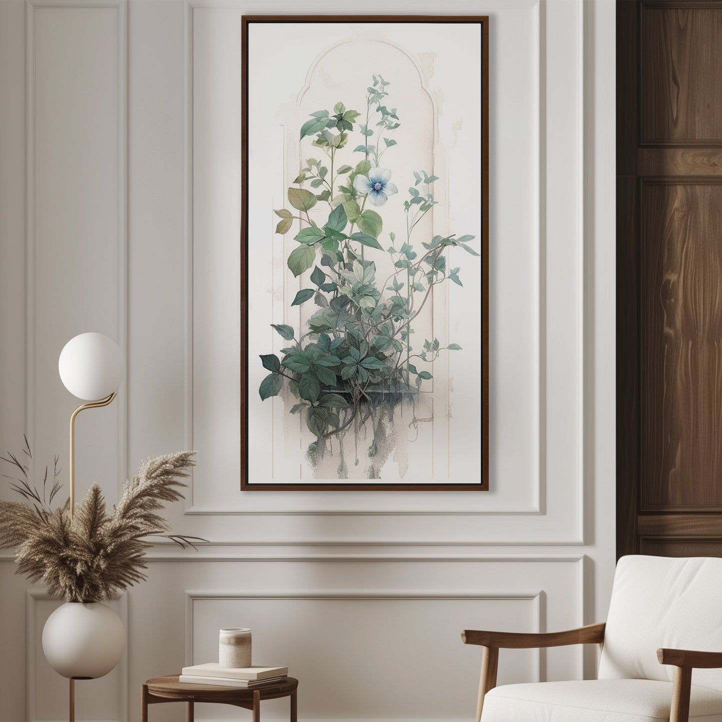 Watercolor Painting of Blue Wildflower