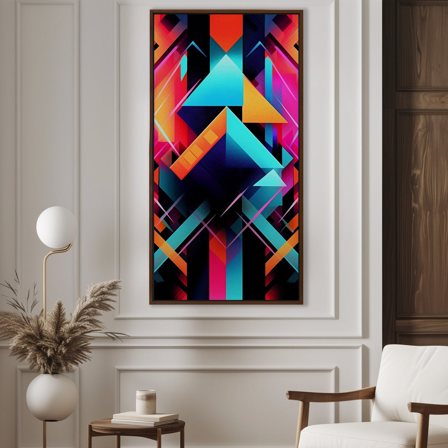 Bold neon geometric shapes - Electric Oasis