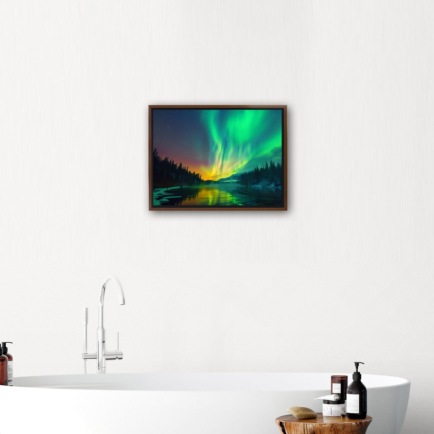 Shimmering Aurora Borealis Wall Art - Enchanted Ethereal Vision