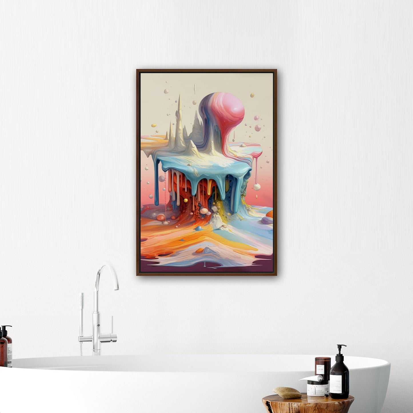 Abstract, surreal, dreamlike art with melting shapes - Enigmatic Elegance
