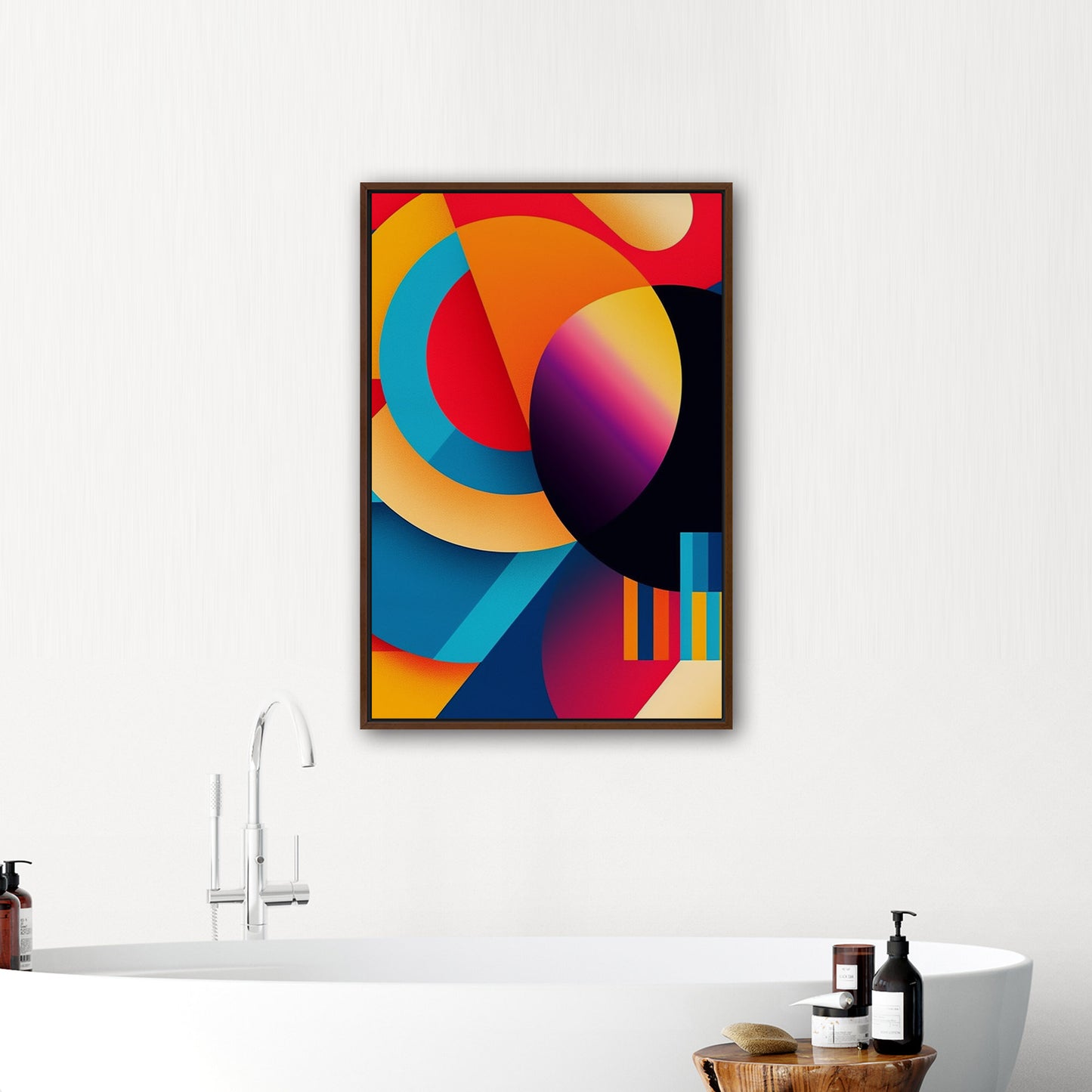Vibrant, geometric abstract art - Bold Fusion of Colors
