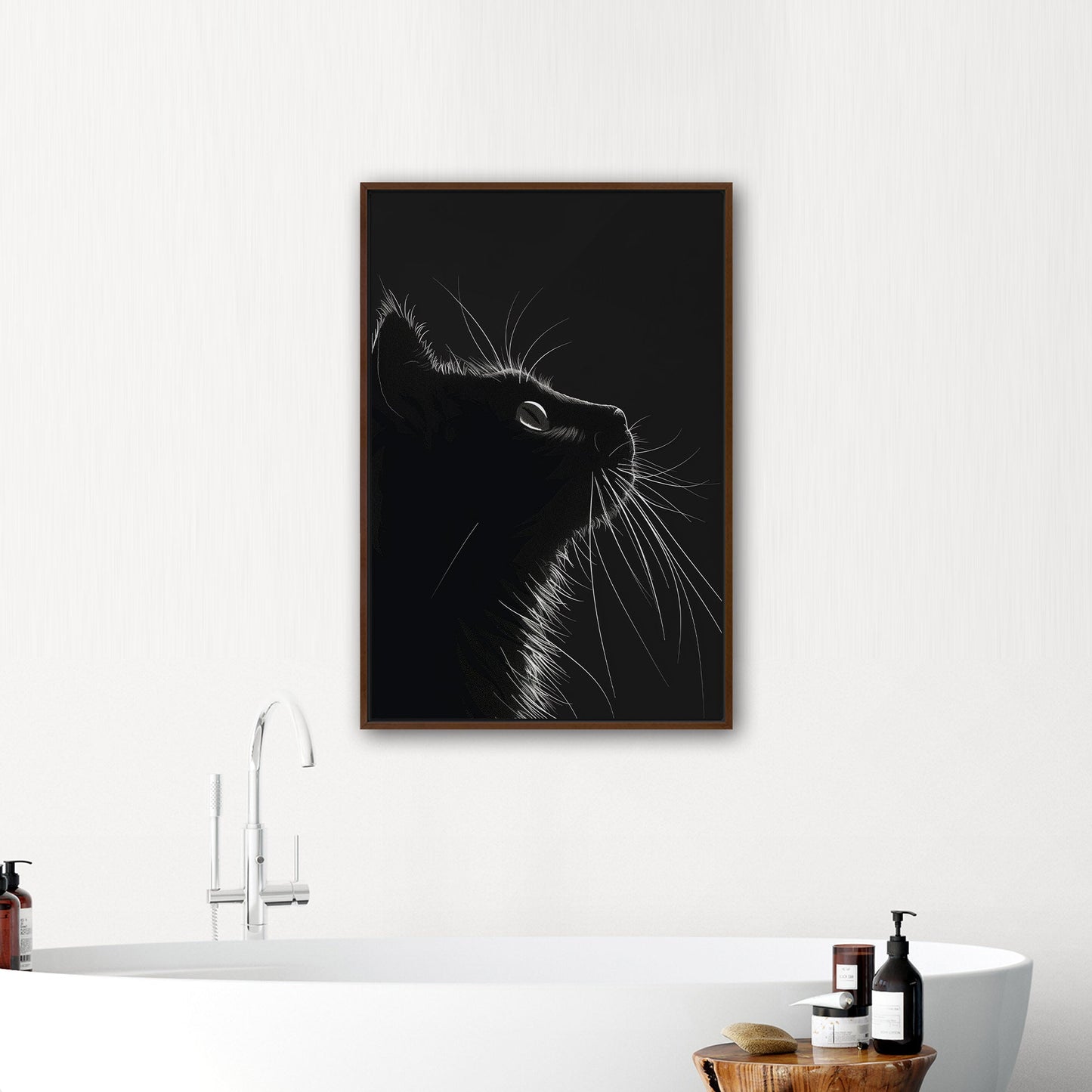 Minimalistic Cat Wall Art - Enchanting Elegance