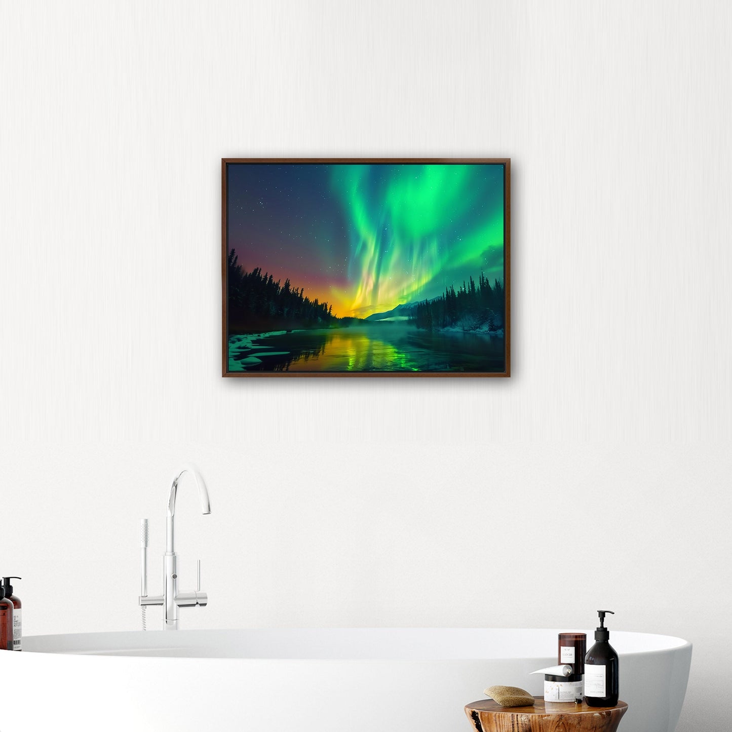 Shimmering Aurora Borealis Wall Art - Enchanted Ethereal Vision