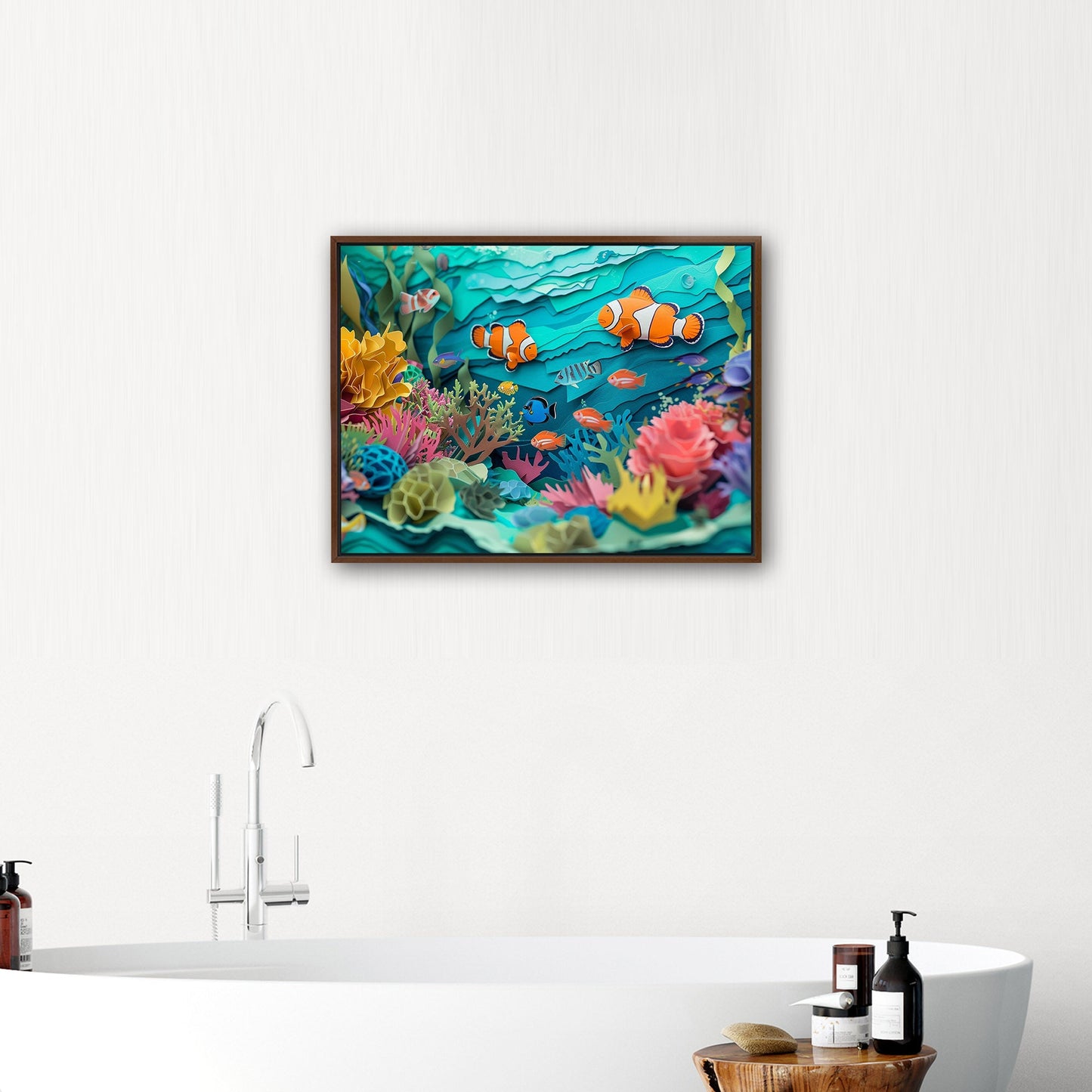 Vibrant marine life art on canvas - Serenity Dance