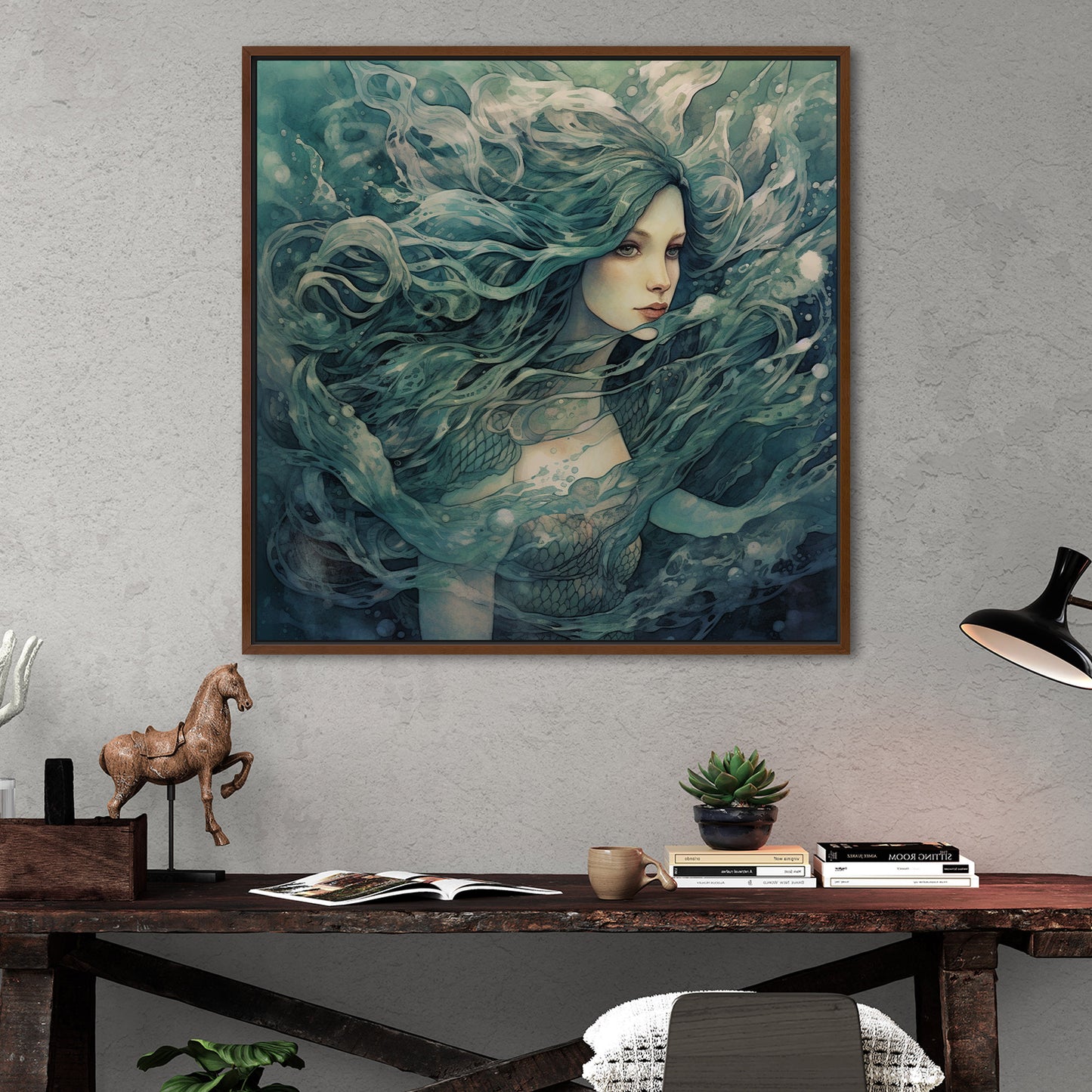 Enchanting mermaid swimming in mystical ocean - Serene Siren