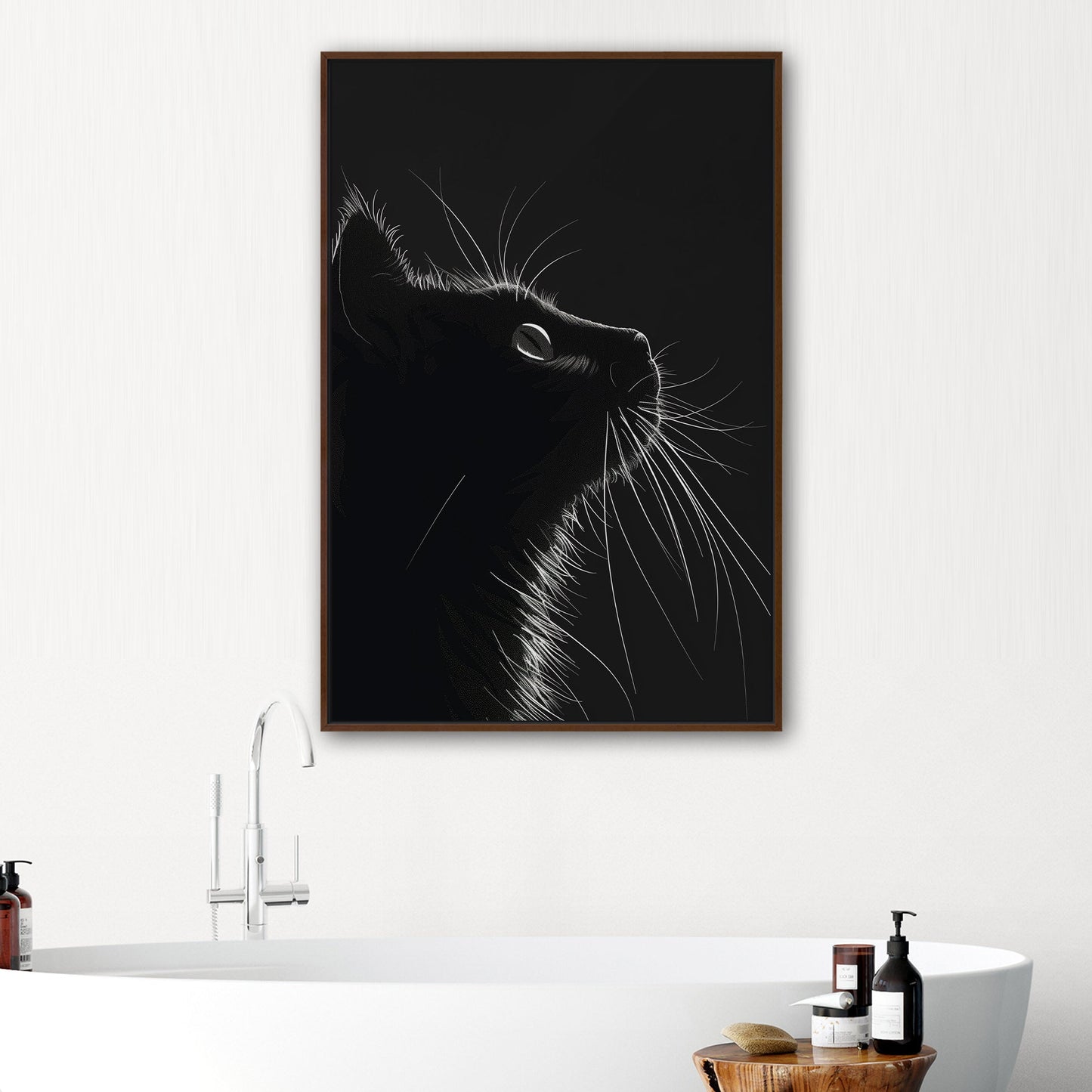 Minimalistic Cat Wall Art - Enchanting Elegance