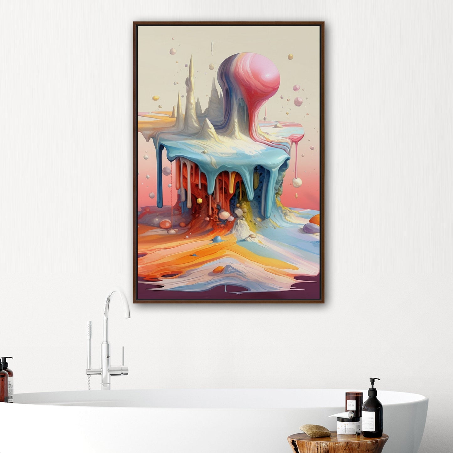 Abstract, surreal, dreamlike art with melting shapes - Enigmatic Elegance