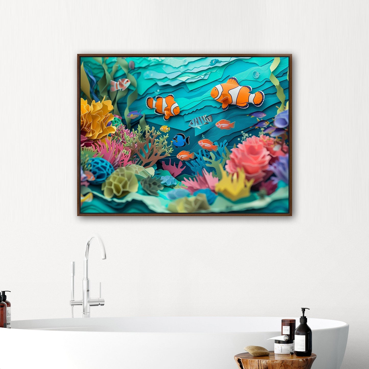 Vibrant marine life art on canvas - Serenity Dance