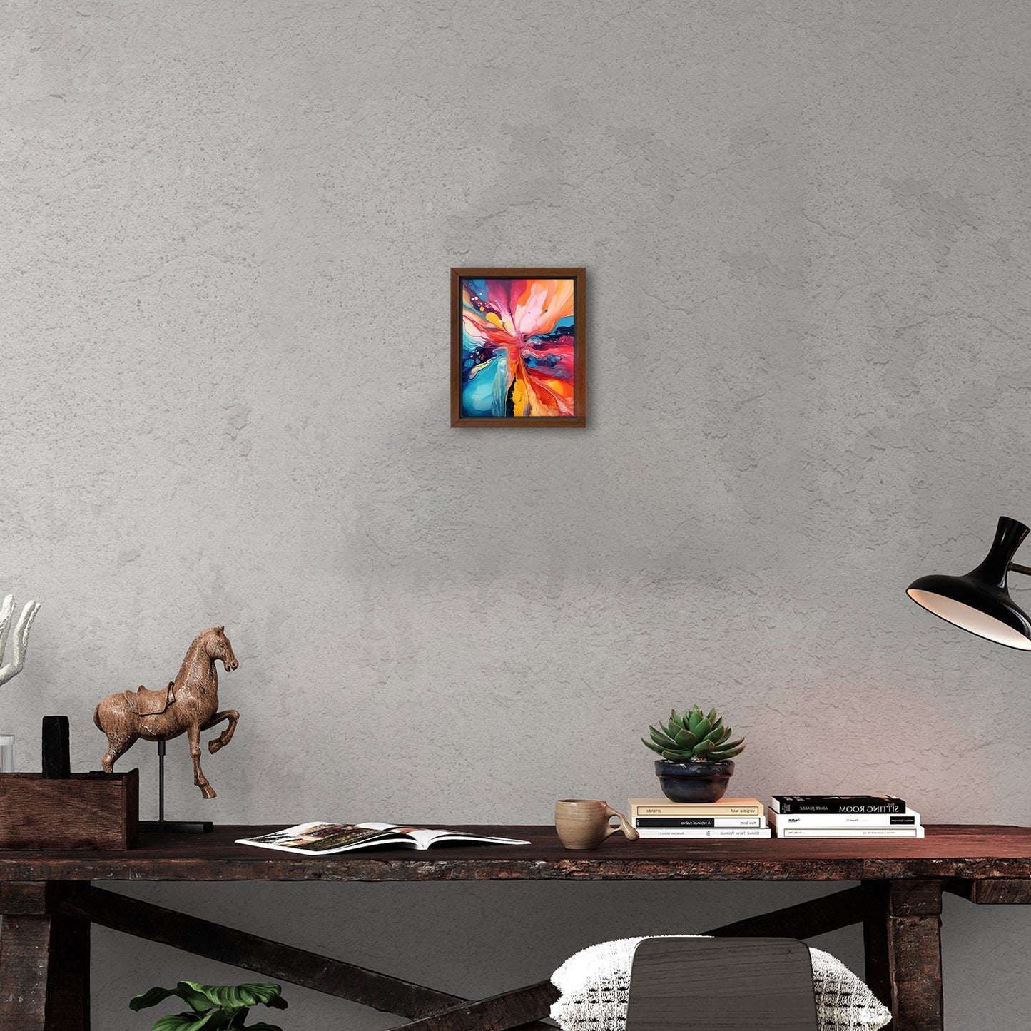 Abstract Splatter Oil Painting - Color Wave Splash