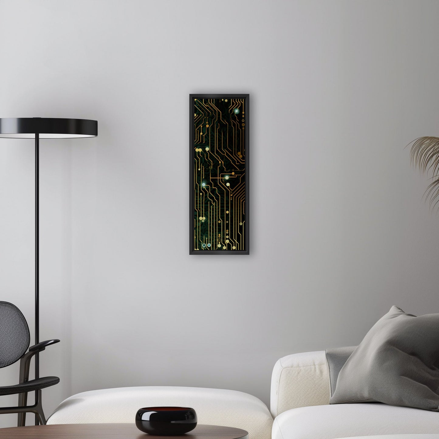 Impressionistic Circuit Board Painting - Electric Binary Fusion Circuits