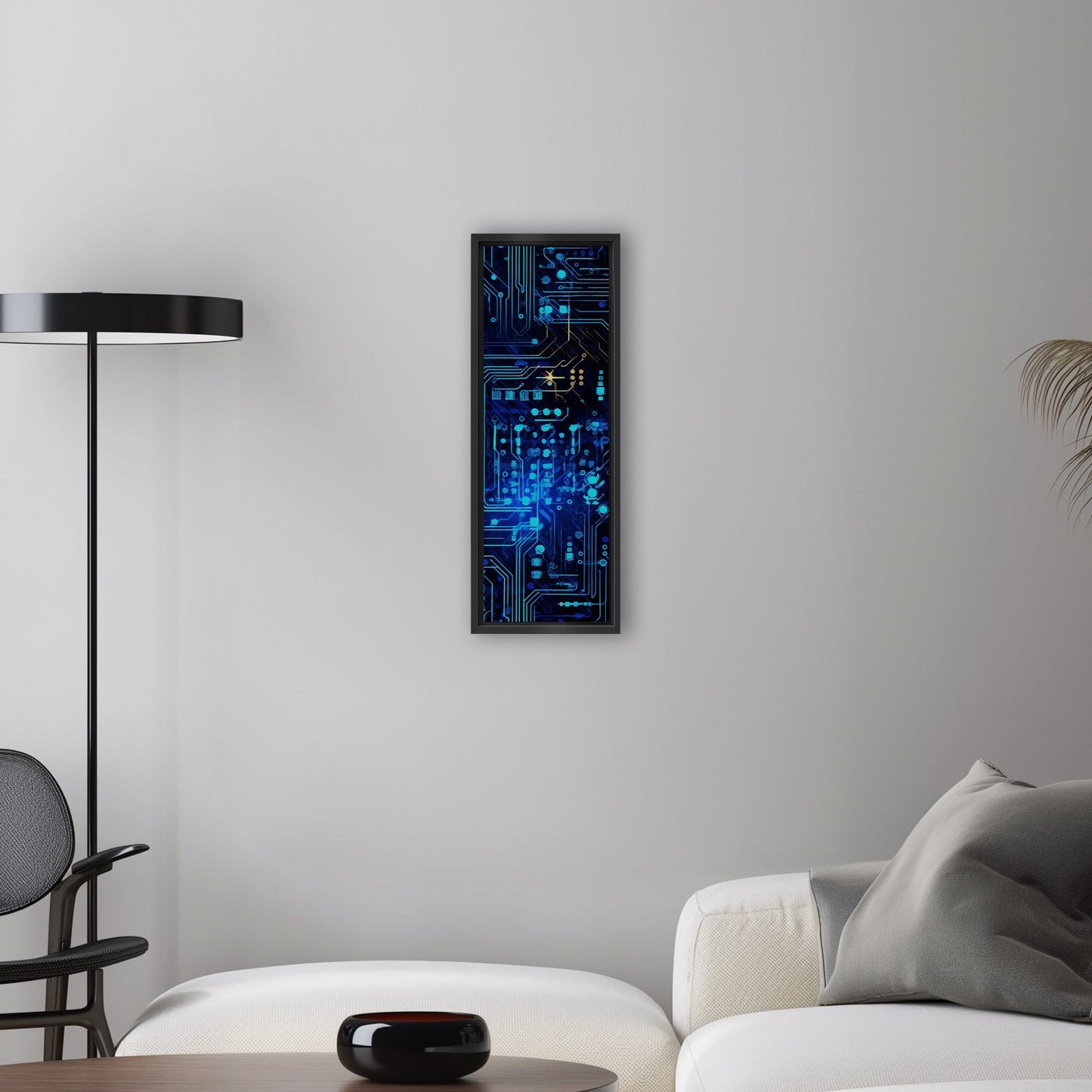 Impressionistic Circuit Board Painting - Electric Binary Dreams