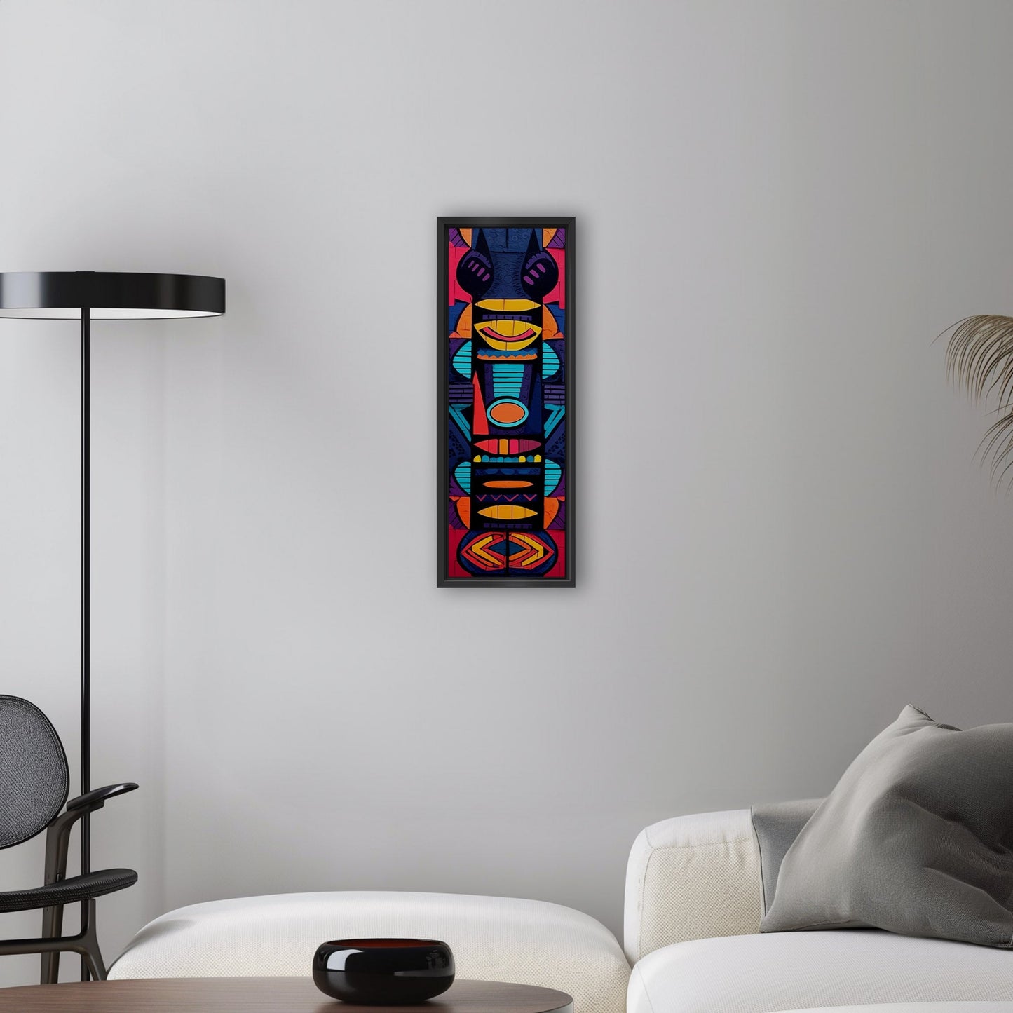 Tribal Totem Style Abstract Painting - Tribal Rhythms: Bold & Vibrant