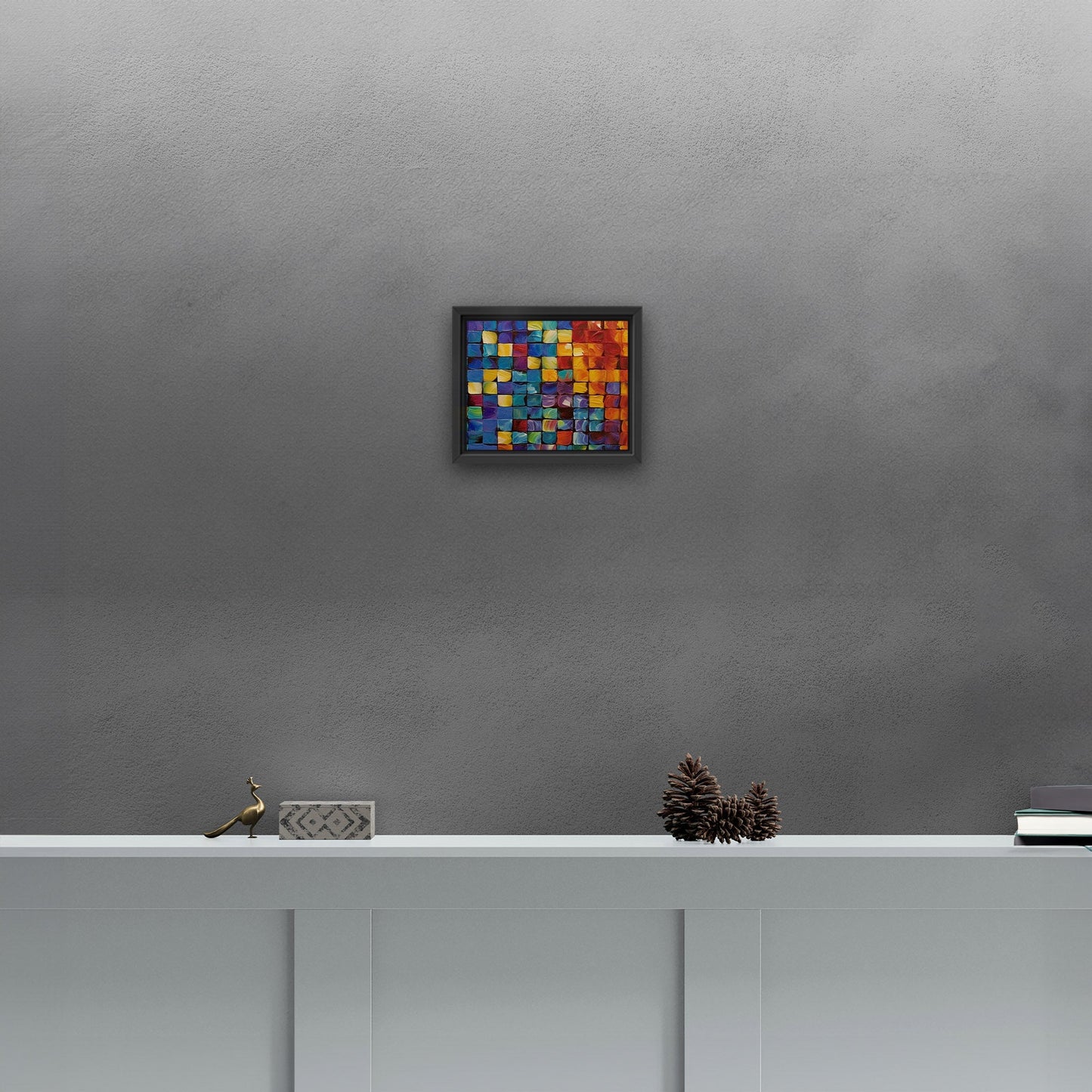 Colorful abstract squares textured painting - Formation Function