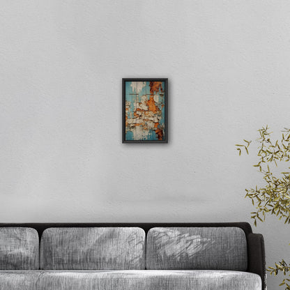 Textured Abstract Vintage Wall Art - Weathered Elegance