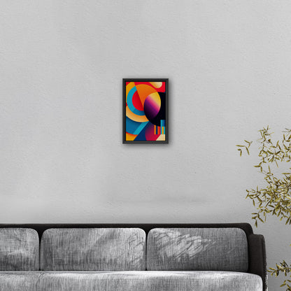 Vibrant, geometric abstract art - Bold Fusion of Colors