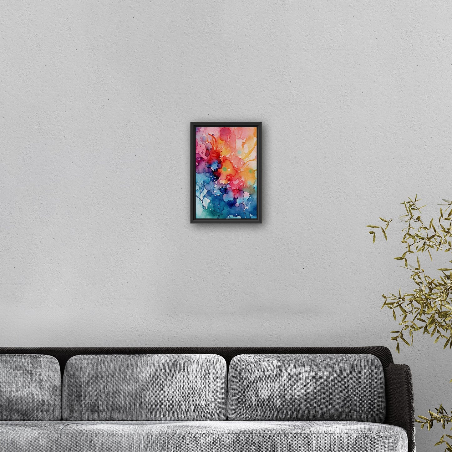 Vibrant Colorful Watercolor Splatters Abstract Painting - Spectrum of Creativity